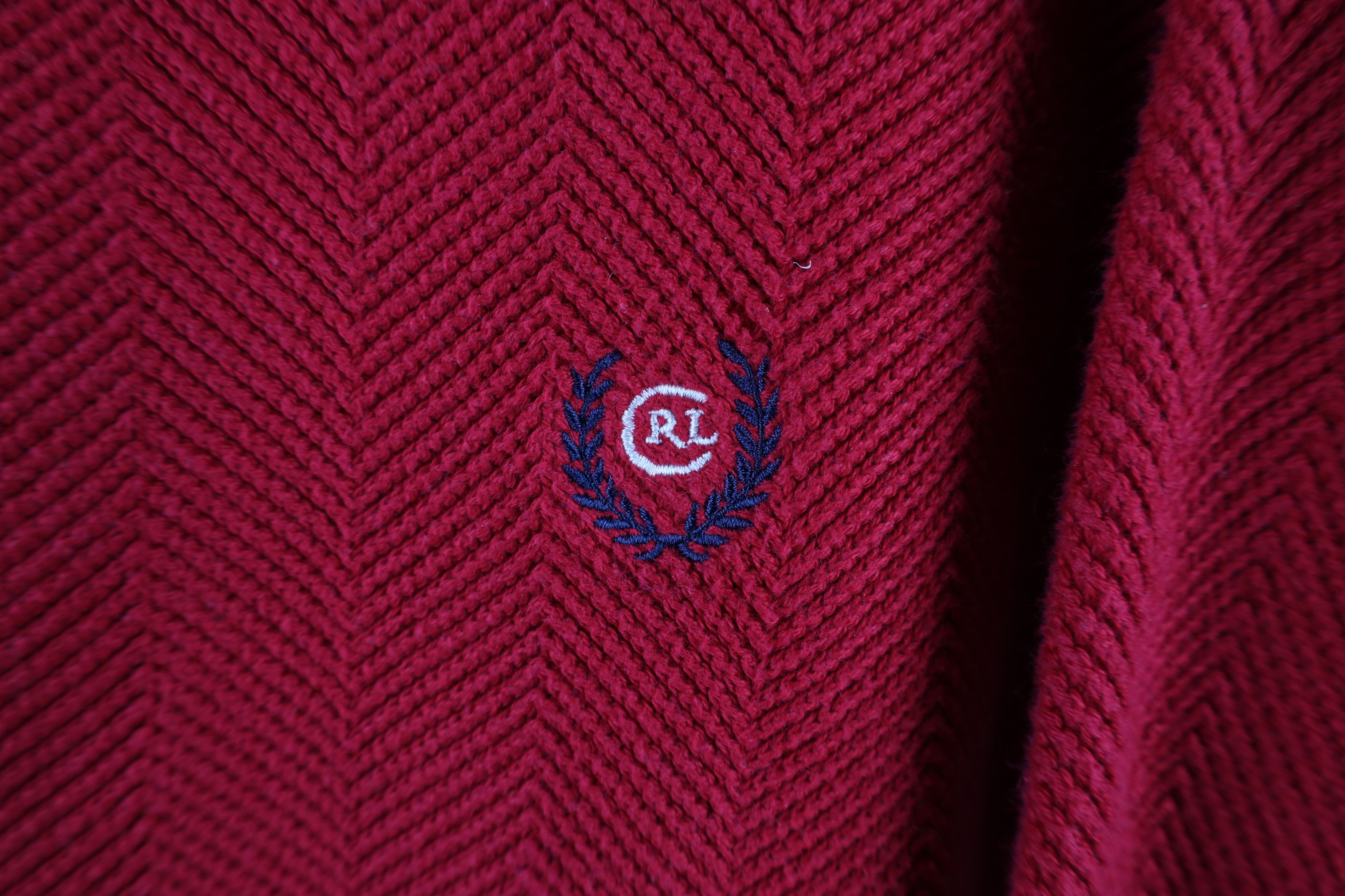 Ralph Lauren × Vintage Vintage 90s Chaps Ralph Lauren Herringbone Knit Sweater Size US XL / EU 56 / 4 - 4 Thumbnail