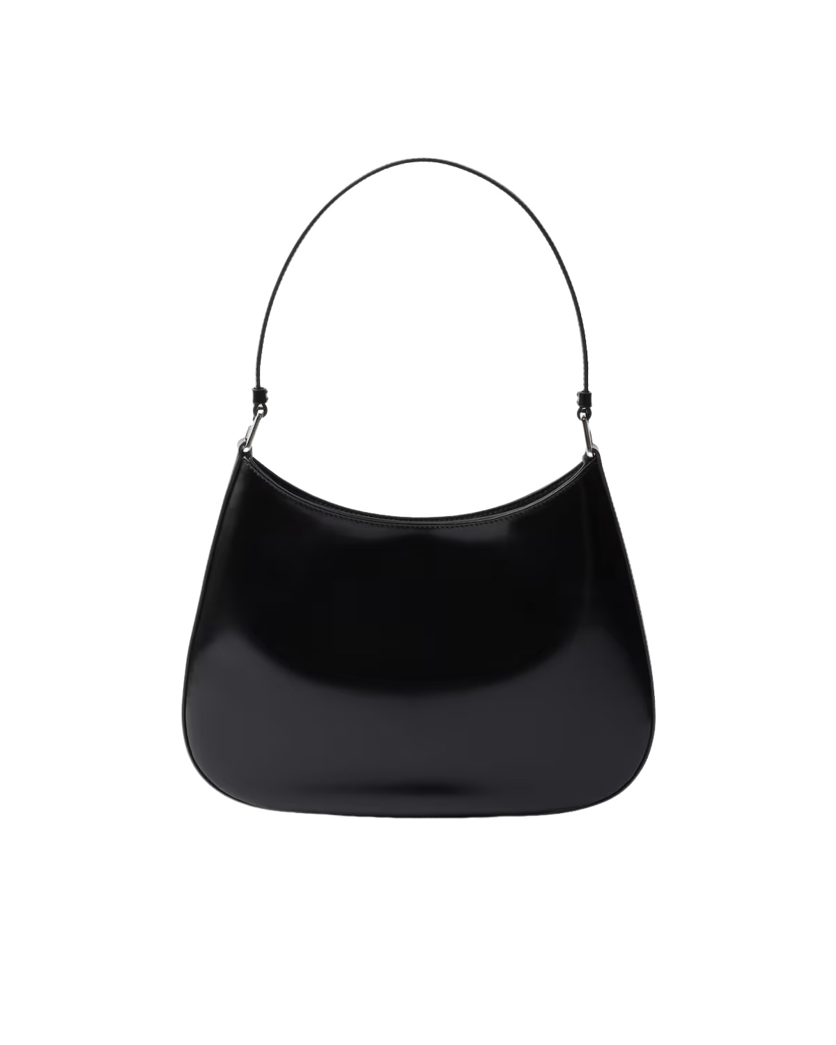 Prada PRADA Cleo Black Brushed Leather Shoulder Bag New Auth Size ONE SIZE - 3 Thumbnail