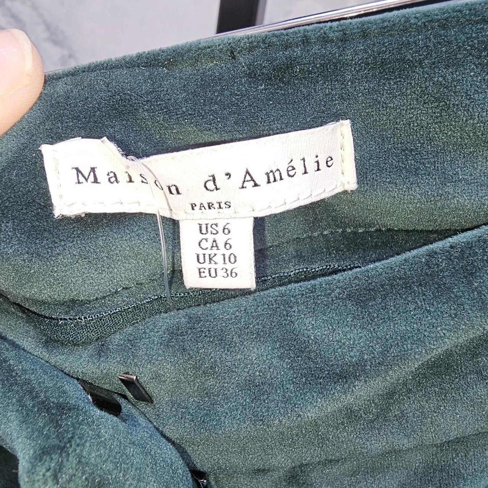 Other Women's Green Velvet Trousers Size 28" / US 6 / IT 42 - 4 Thumbnail