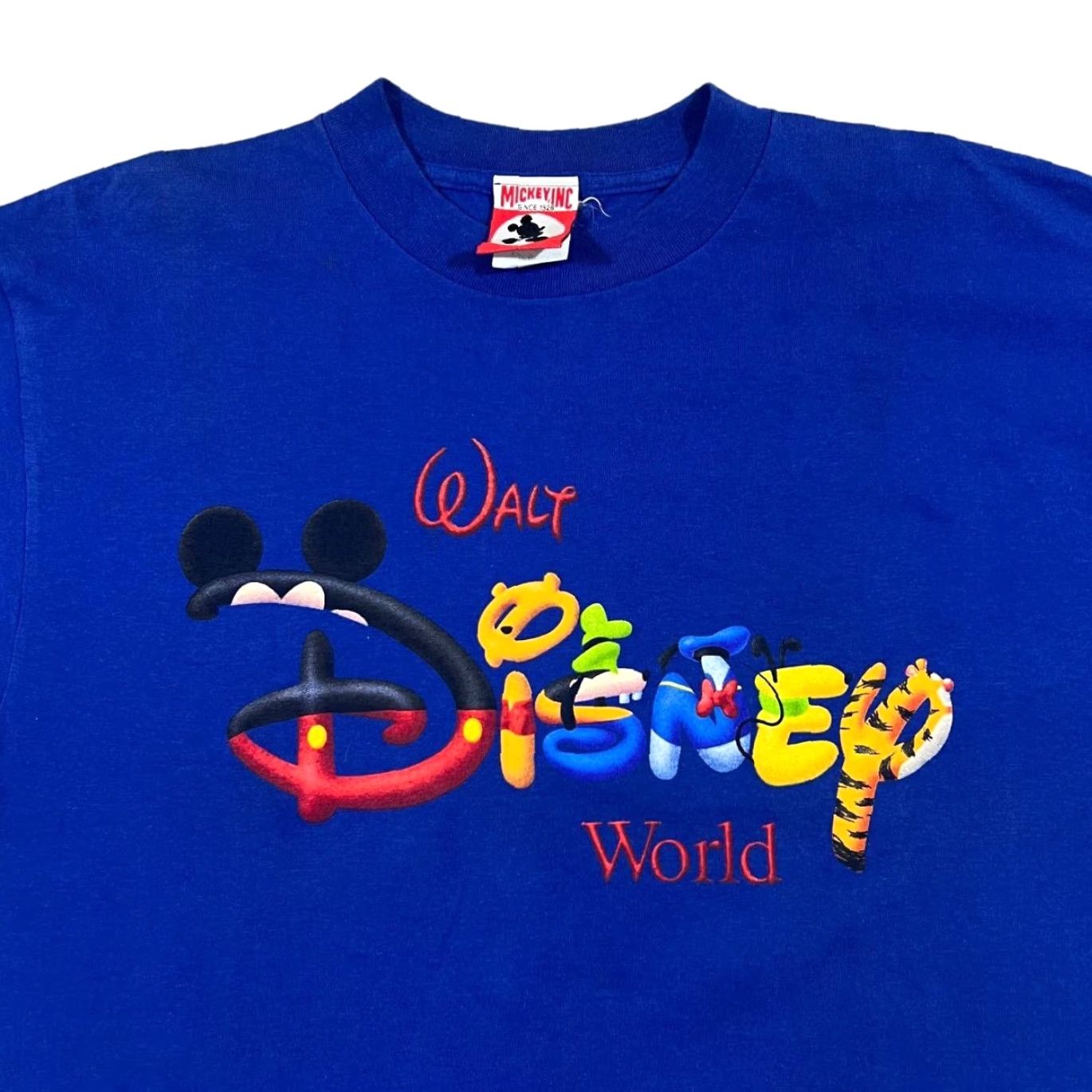 Disney VINTAGE 90s Mickey Inc. WALT DISNEY WORLD Souvenir Graphic T-Shirt XL Blue Men's T-Shirt Size US XL / EU 56 / 4 - 2 Thumbnail
