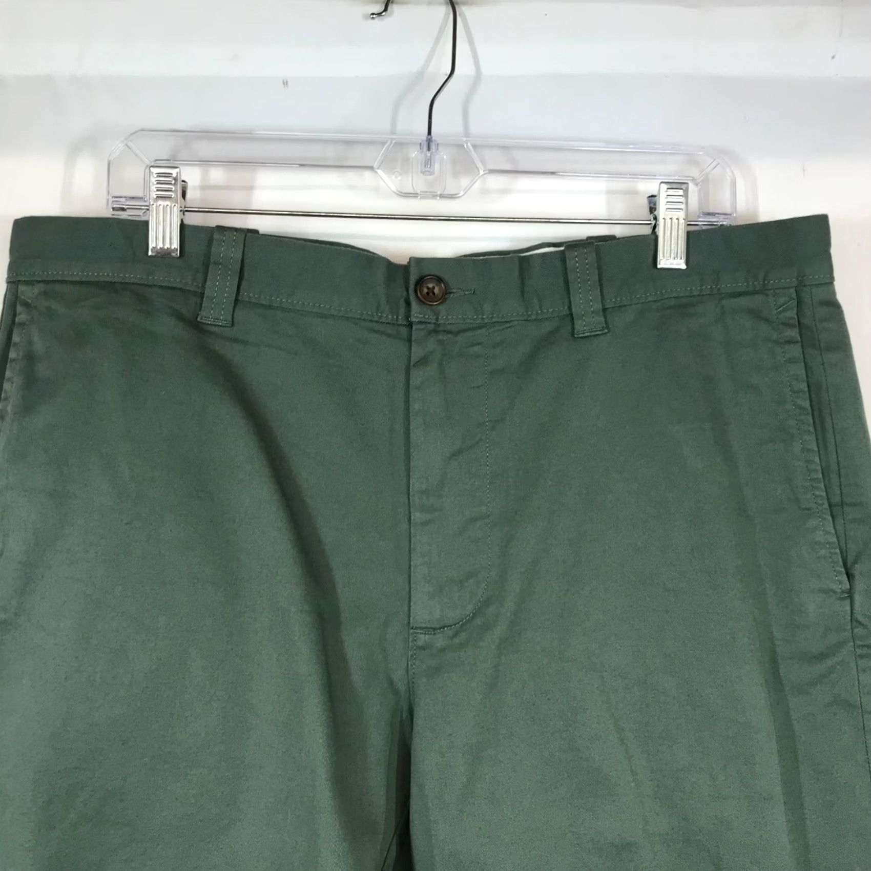 J.Crew J. CREW Mens 35 GREEN POLYESTER BLEND CHINO SHORTS Size US 35 - 2 Thumbnail
