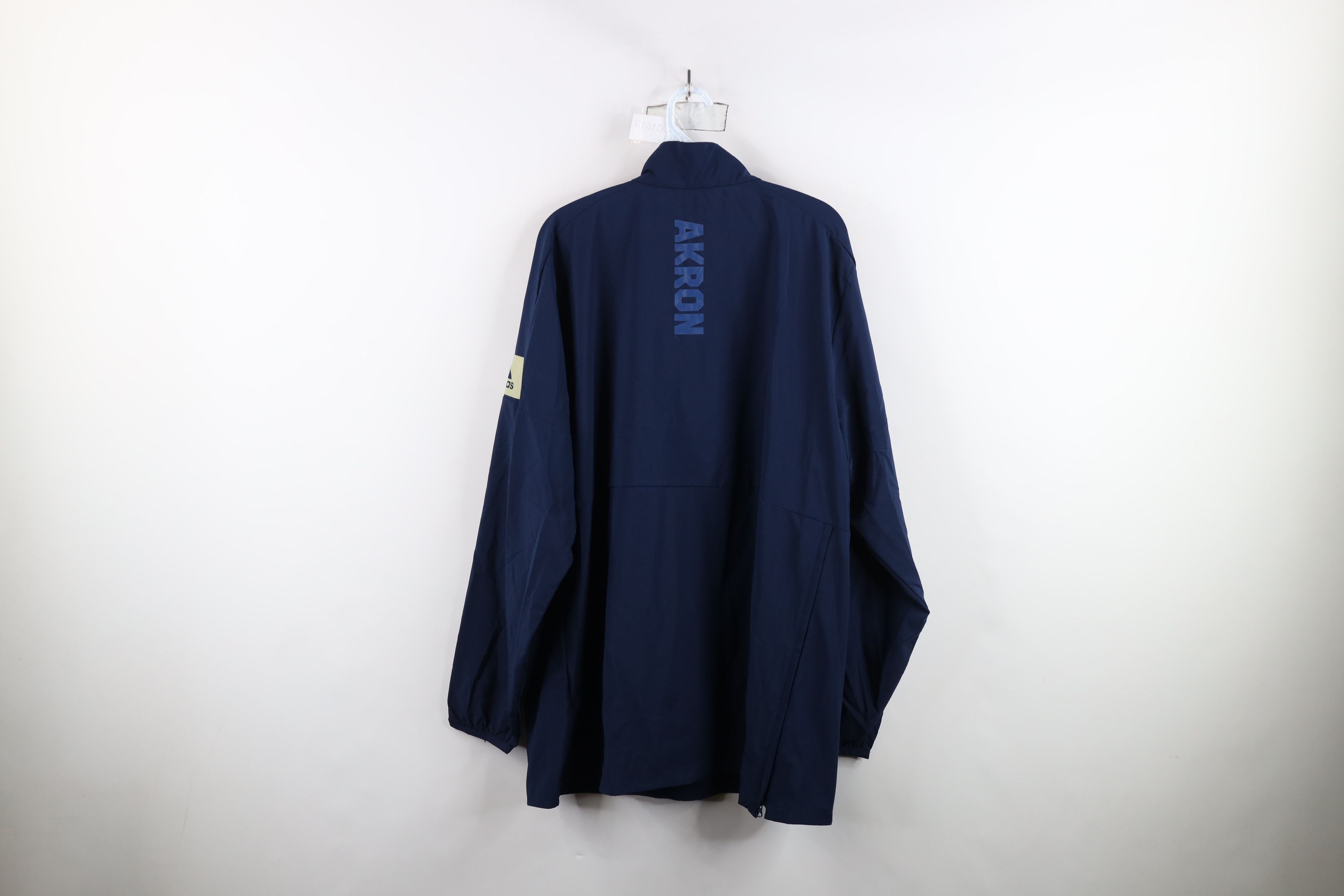 Adidas × Vintage Adidas University of Akron Baseball Half Zip Jacket Blue Size US L / EU 52-54 / 3 - 13 Thumbnail