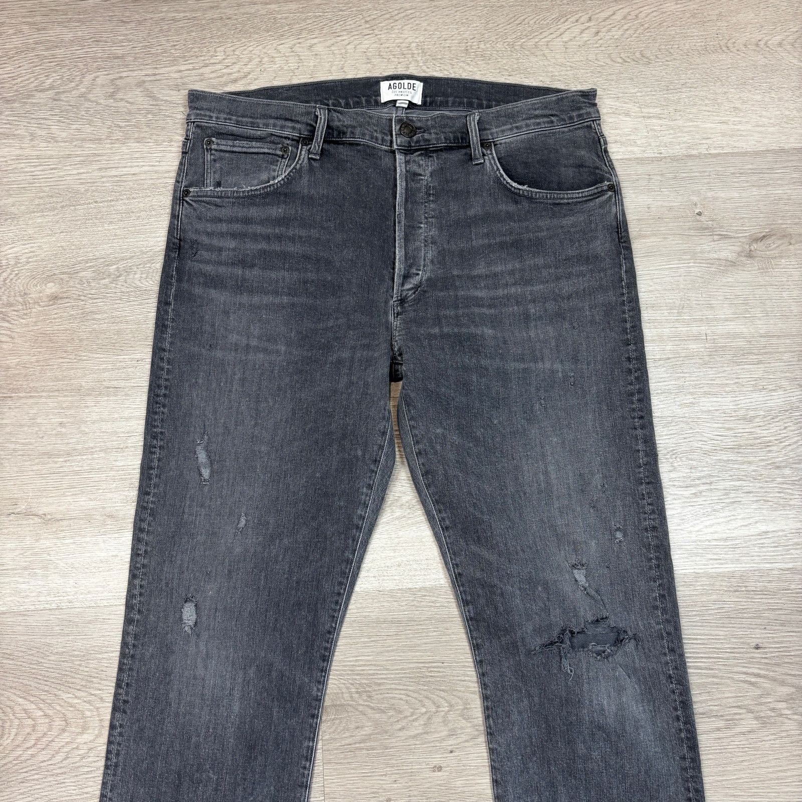 Agolde Agolde Super Skinny in Bowery Distressed Jeans Men's 36x30 Size US 36 / EU 52 - 2 Thumbnail