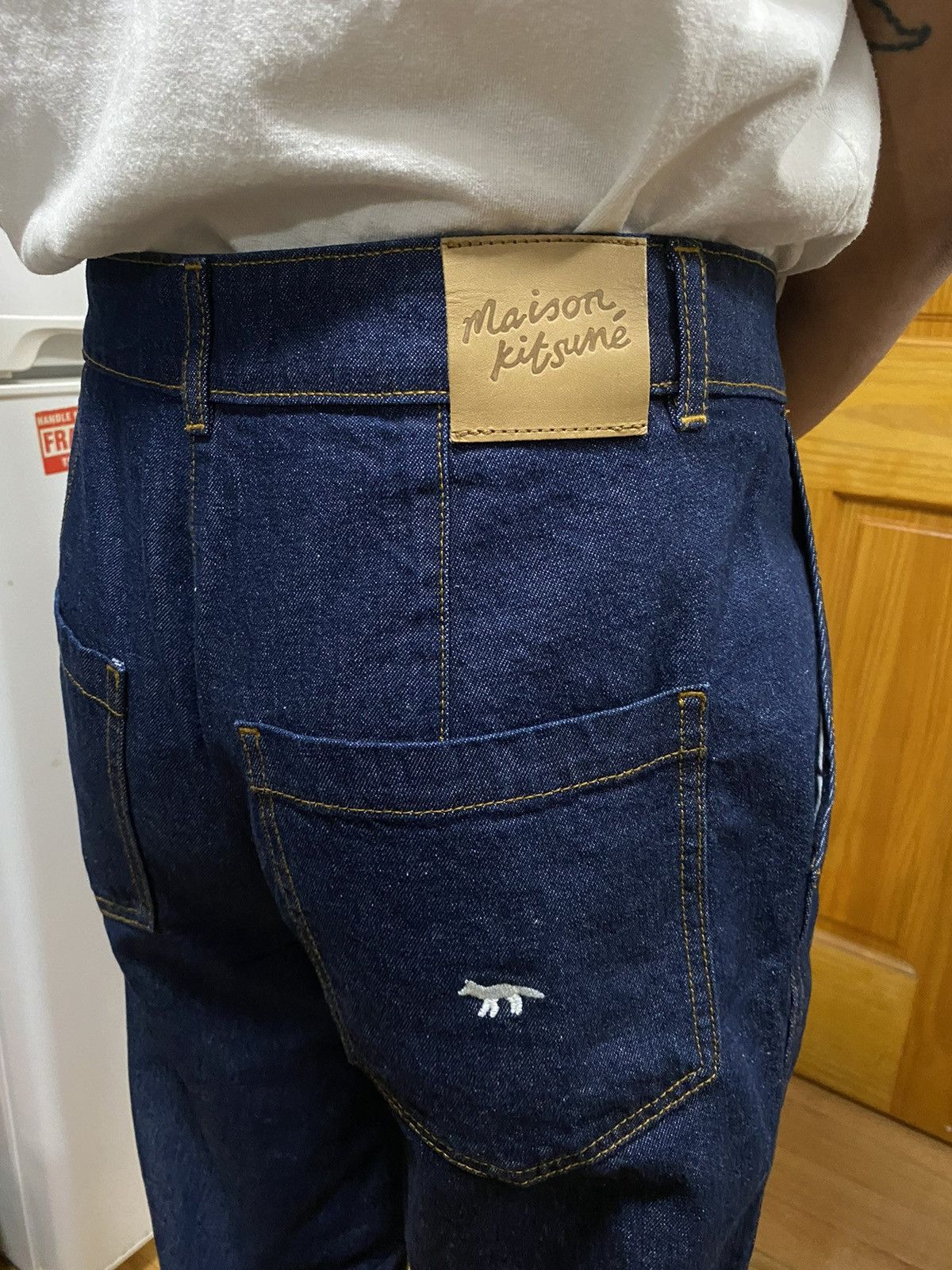Maison Kitsune Maison Kitsuné Women STRAIGHT DENIM JEANS Size 29" - 1 Thumbnail