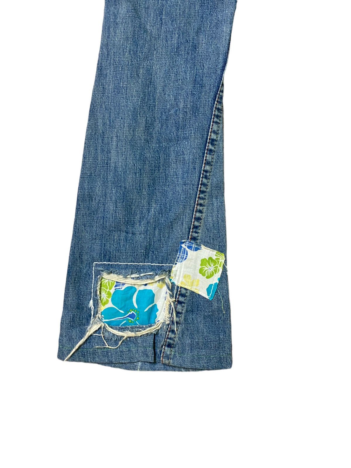 Japanese Brand × Vintage FLARED💥 SISTEMATIC DISTRESSED PATCHES BOOTCUT DENIM JEANS Size US 30 / EU 46 - 13 Thumbnail