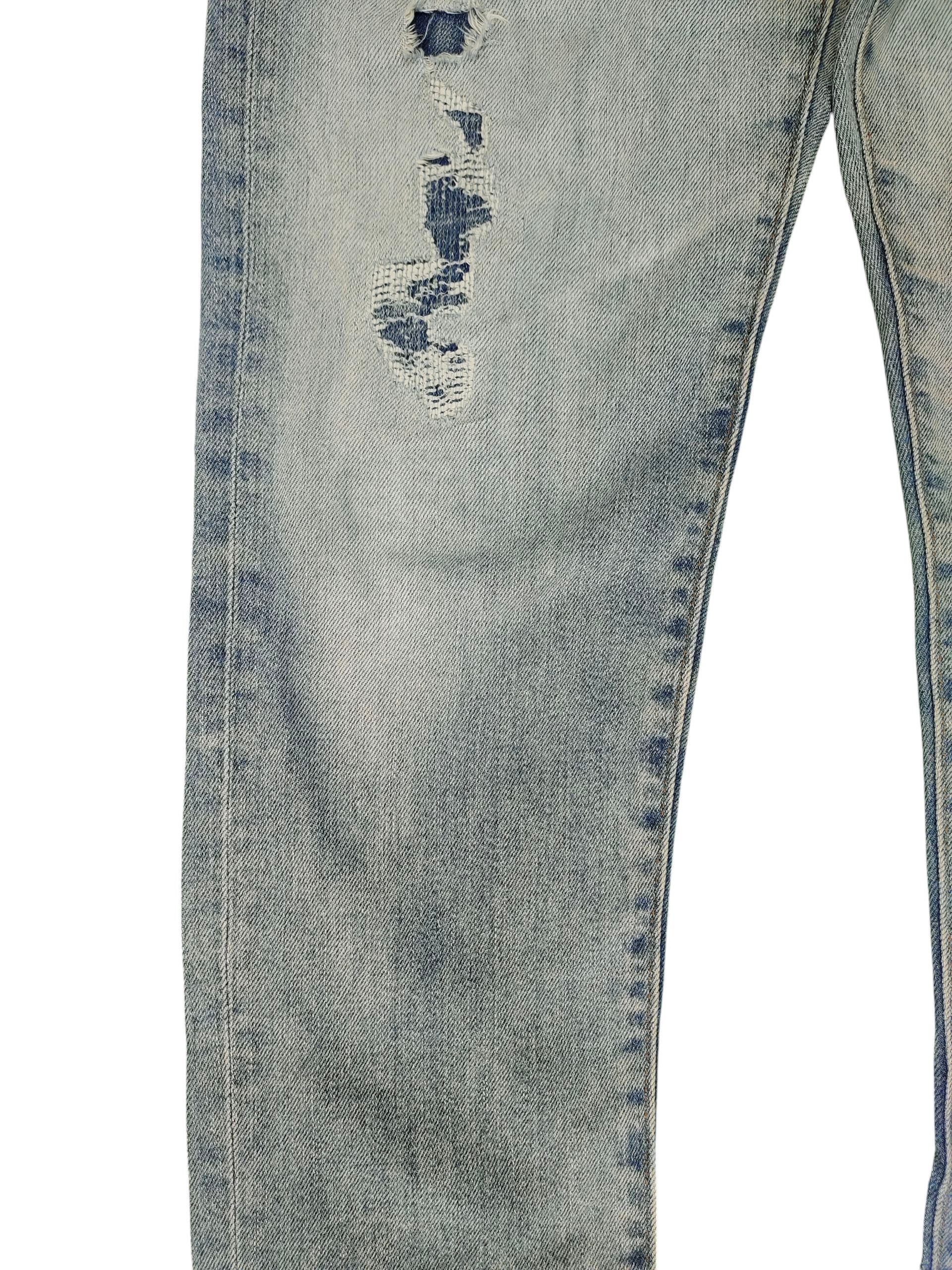Uniqlo Vintage Y2k Uniqlo Japan Clawmark Distress Faded Denim Jeans Size US 32 / EU 48 - 4 Thumbnail