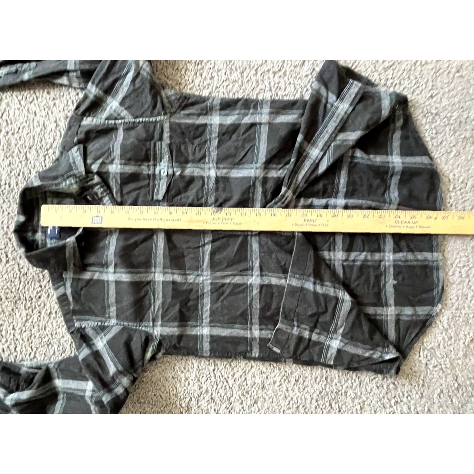 American Eagle Outfitters American Eagle Outfitters Slim Fit Button-Up Shirt Mens XS Black Plaid Long Sleeve Casual Size US XS / EU 42 / 0 - 5 Thumbnail