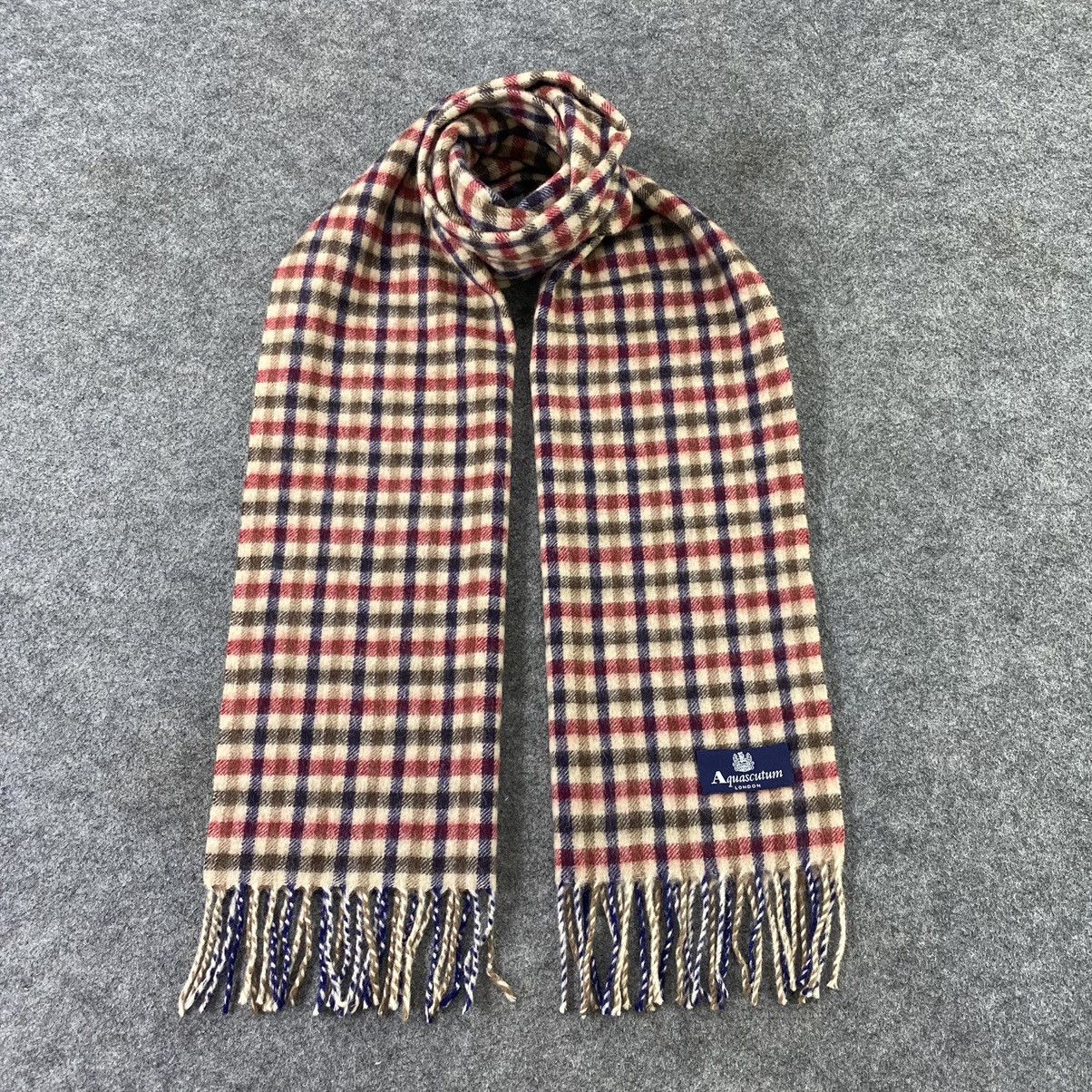 Aquascutum × Vintage Aquasqutum Scarf / Muffler / Neckwear-T1494 Size ONE SIZE - 1 Thumbnail