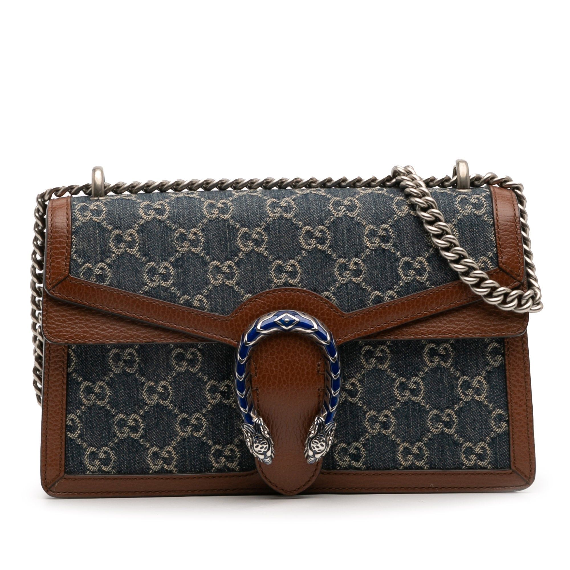 Gucci Small GG Denim Dionysus Shoulder Bag Size ONE SIZE - 1 Thumbnail