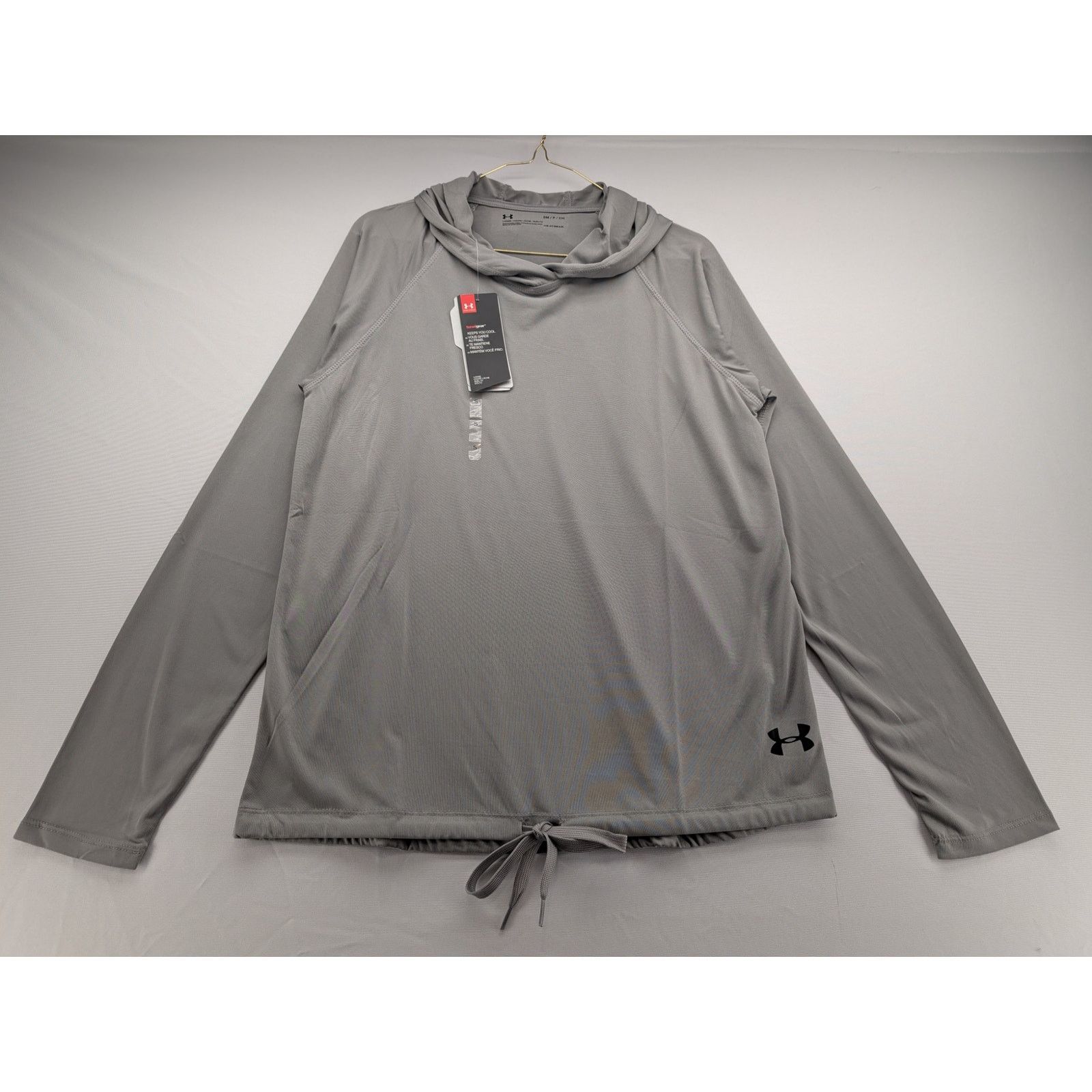 Under Armour NWT Under Armour Women's UA Heatgear Velocity Hoodie in Grey Size S / US 4 / IT 40 - 1 Thumbnail