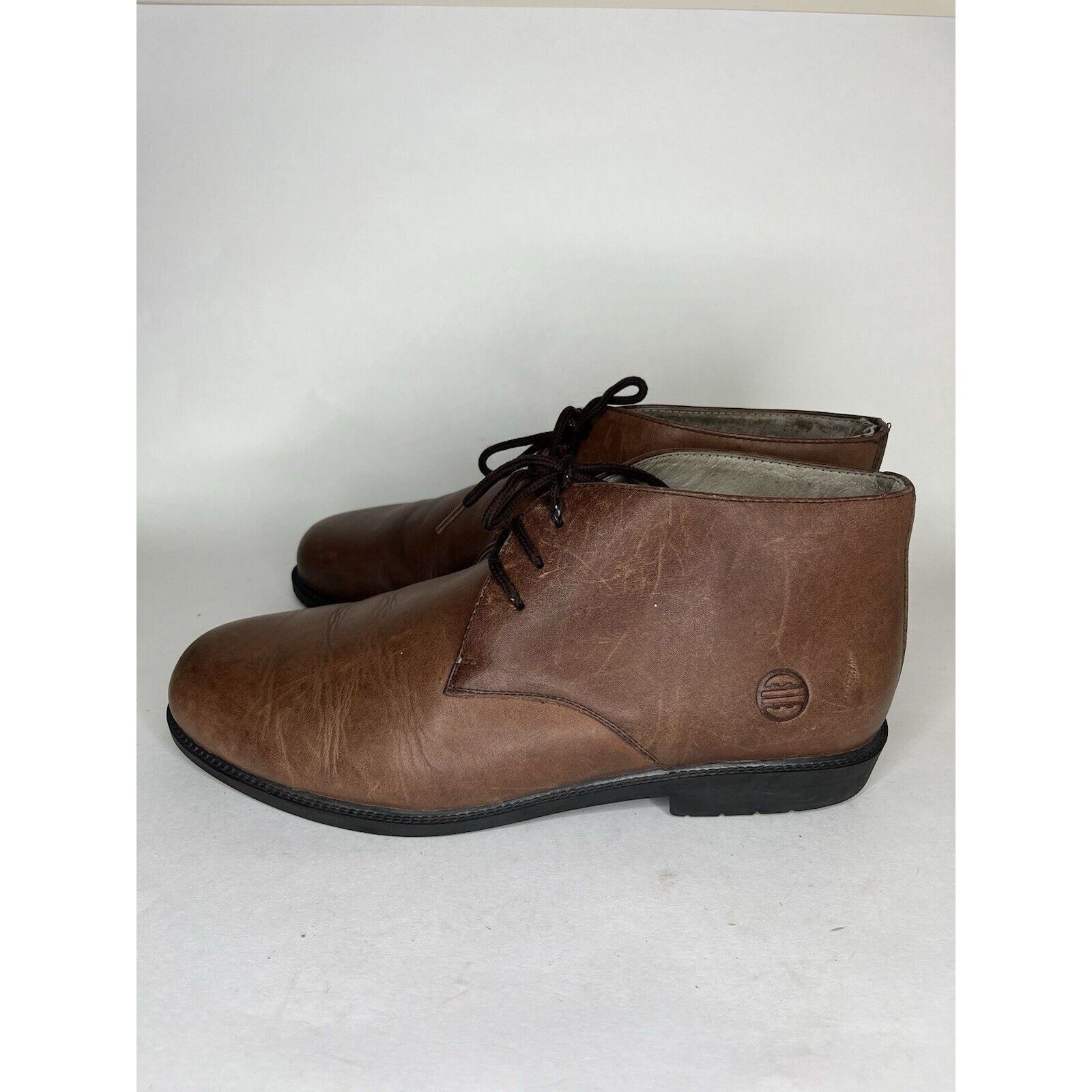 Other Rhea Chukka Brown Leather Lace Up Casual Desert Ankle Boots Size US 10.5 / EU 43-44 - 3 Thumbnail