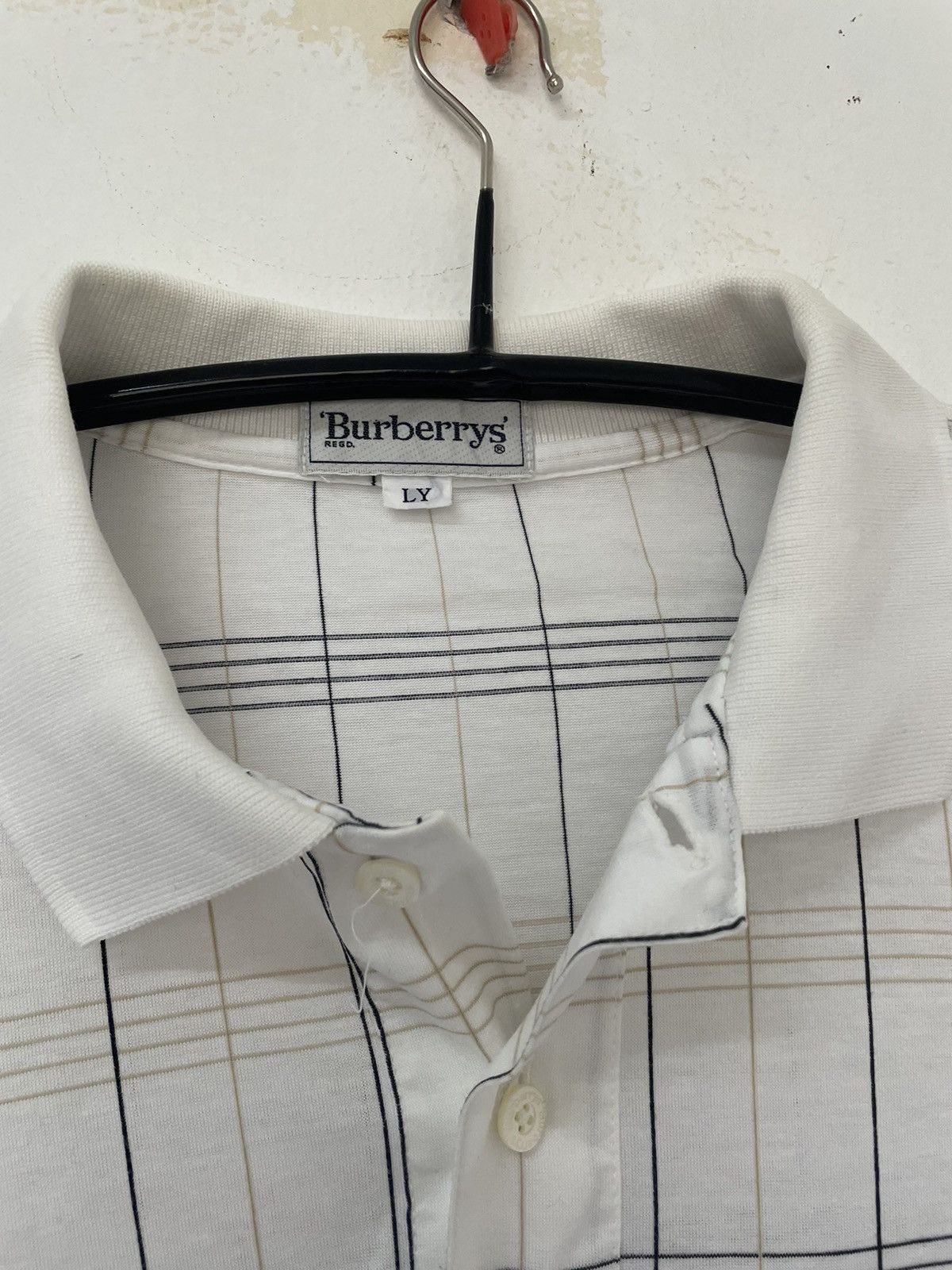 Burberry × Vintage BURBERRYS VINTAGE CHECKERED POLO TEE Size US S / EU 44-46 / 1 - 3 Thumbnail