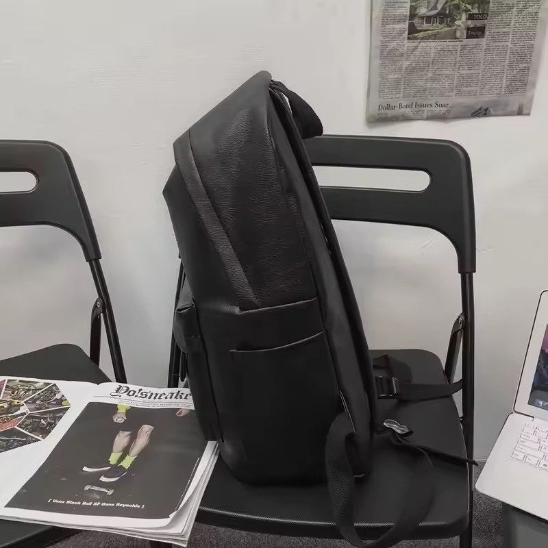 Japanese Brand Soft Casual Basic PU Leather Backpack Size ONE SIZE - 6 Thumbnail