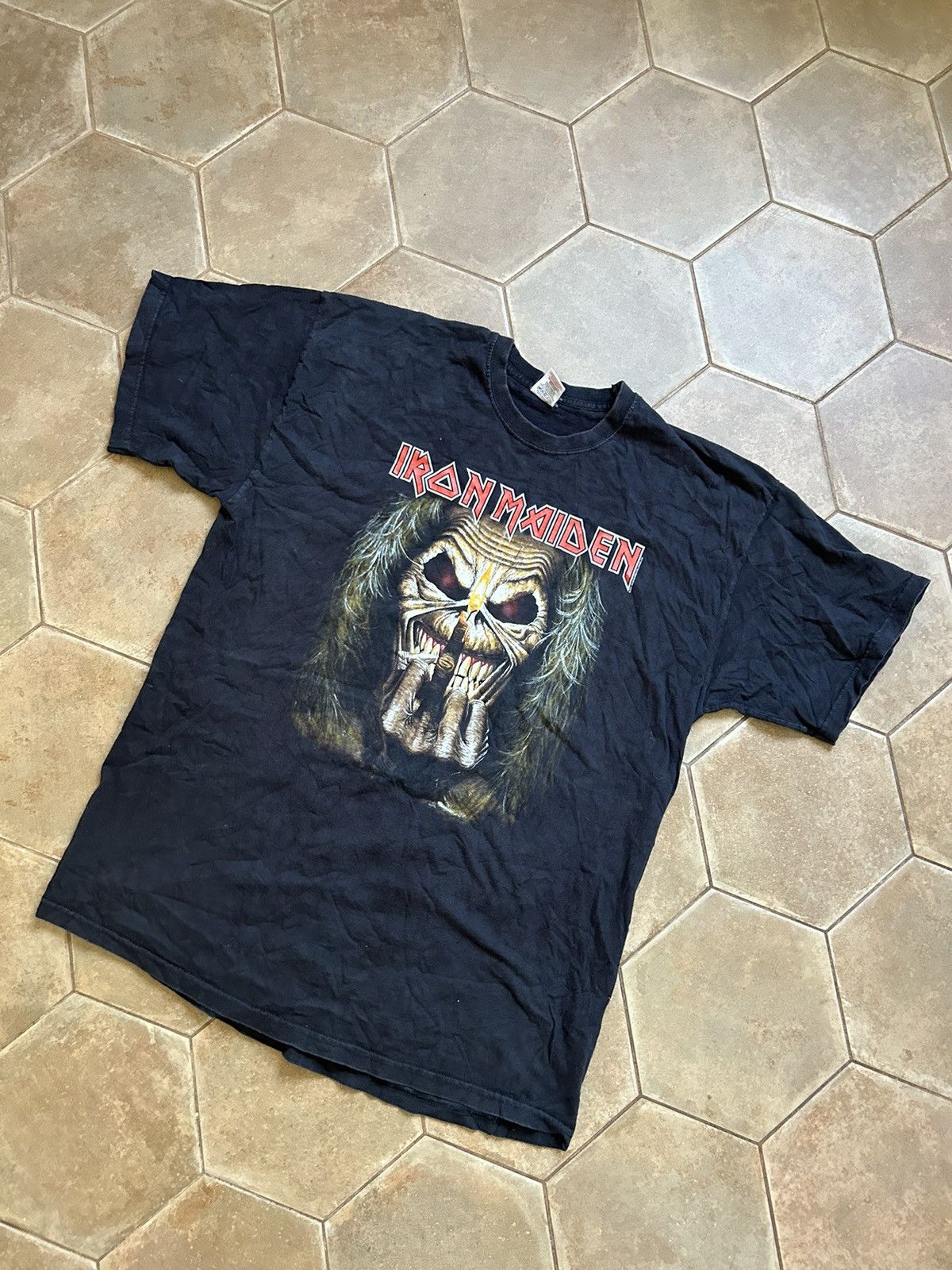 Iron Maiden × Vintage VINTAGE IRON MAIDEN SHIRT Size US XL / EU 56 / 4 - 2 Thumbnail