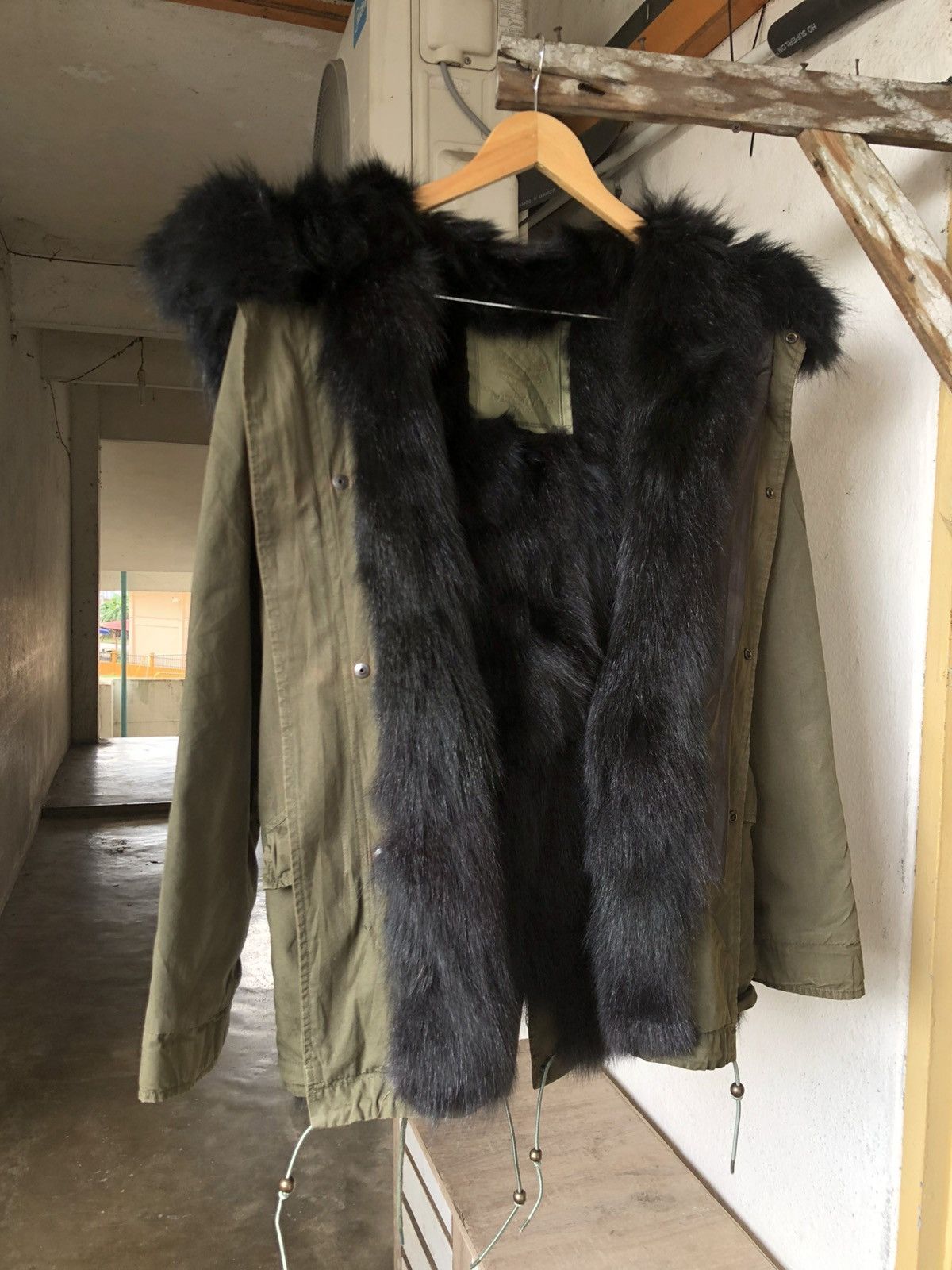 MR & MRS ITALY On Fire🔥 Mr & Mrs Italy Kayote Fur Army Green Parka Jacket Size XXS / US 00 / IT 34 - 5 Thumbnail