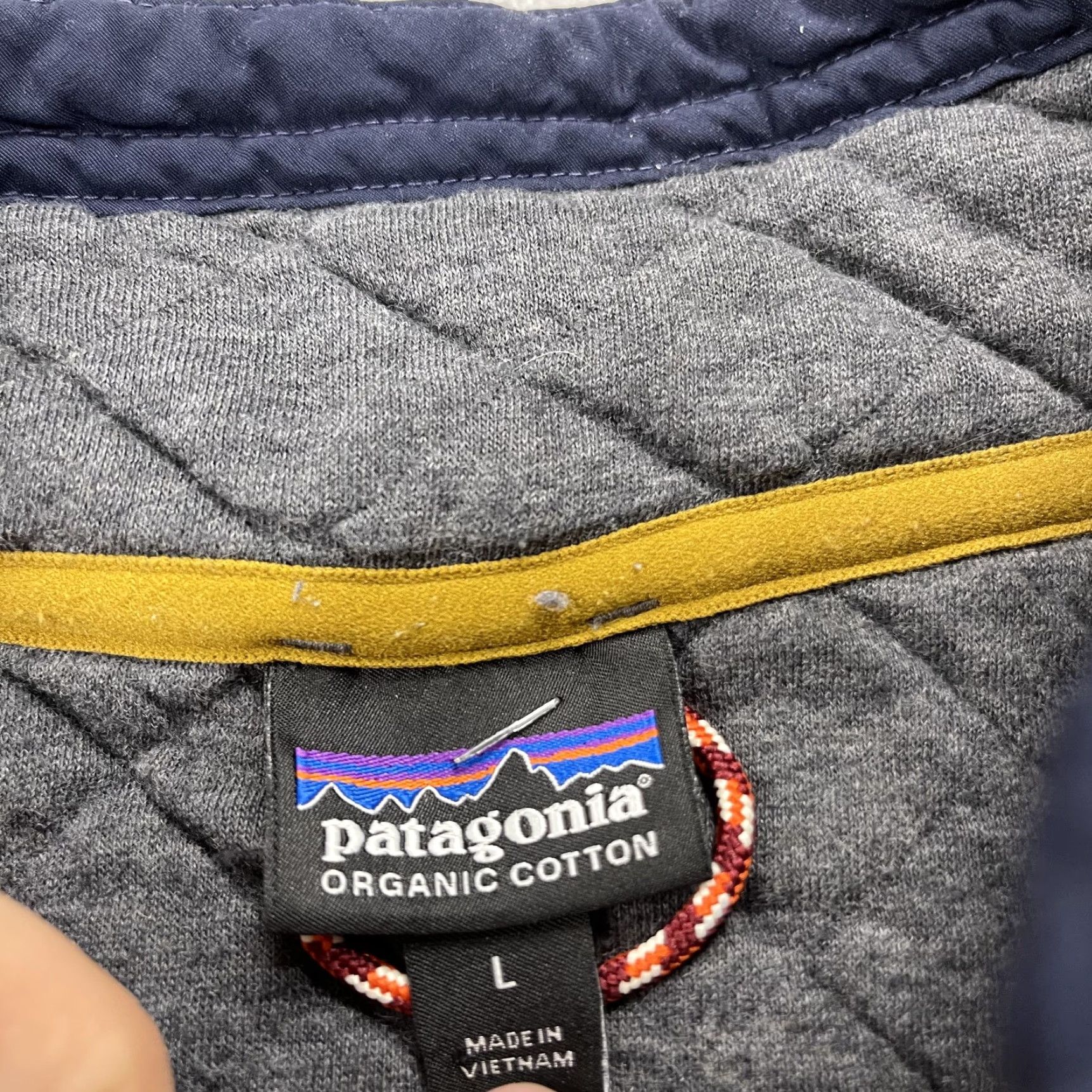 Patagonia Patagonia Jacket Mens Large Gray Quilted Snap T Pullover Organic Cotton Read Size US L / EU 52-54 / 3 - 6 Thumbnail
