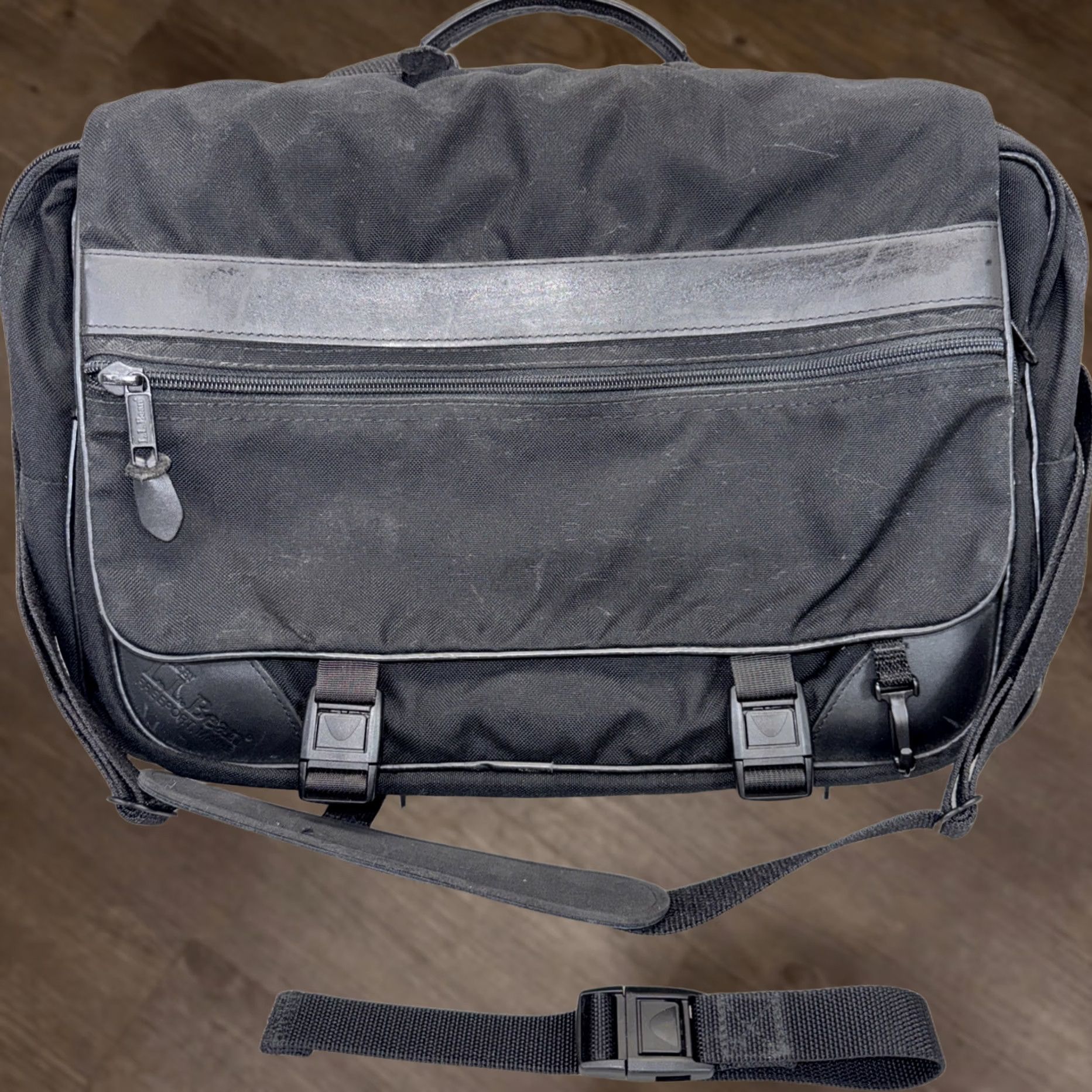 Vintage LL Bean Messenger Travel Carry On Briefcase Laptop Bag 