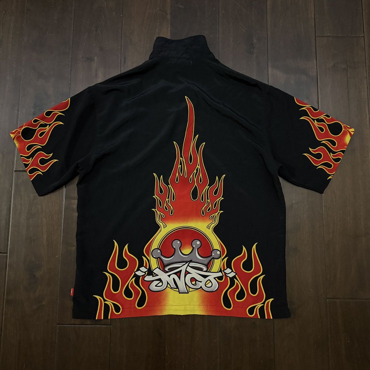 JNCO Vintage 90s JNCO Button Up Flame Shirt Size US XL / EU 56 / 4 - 4 Thumbnail