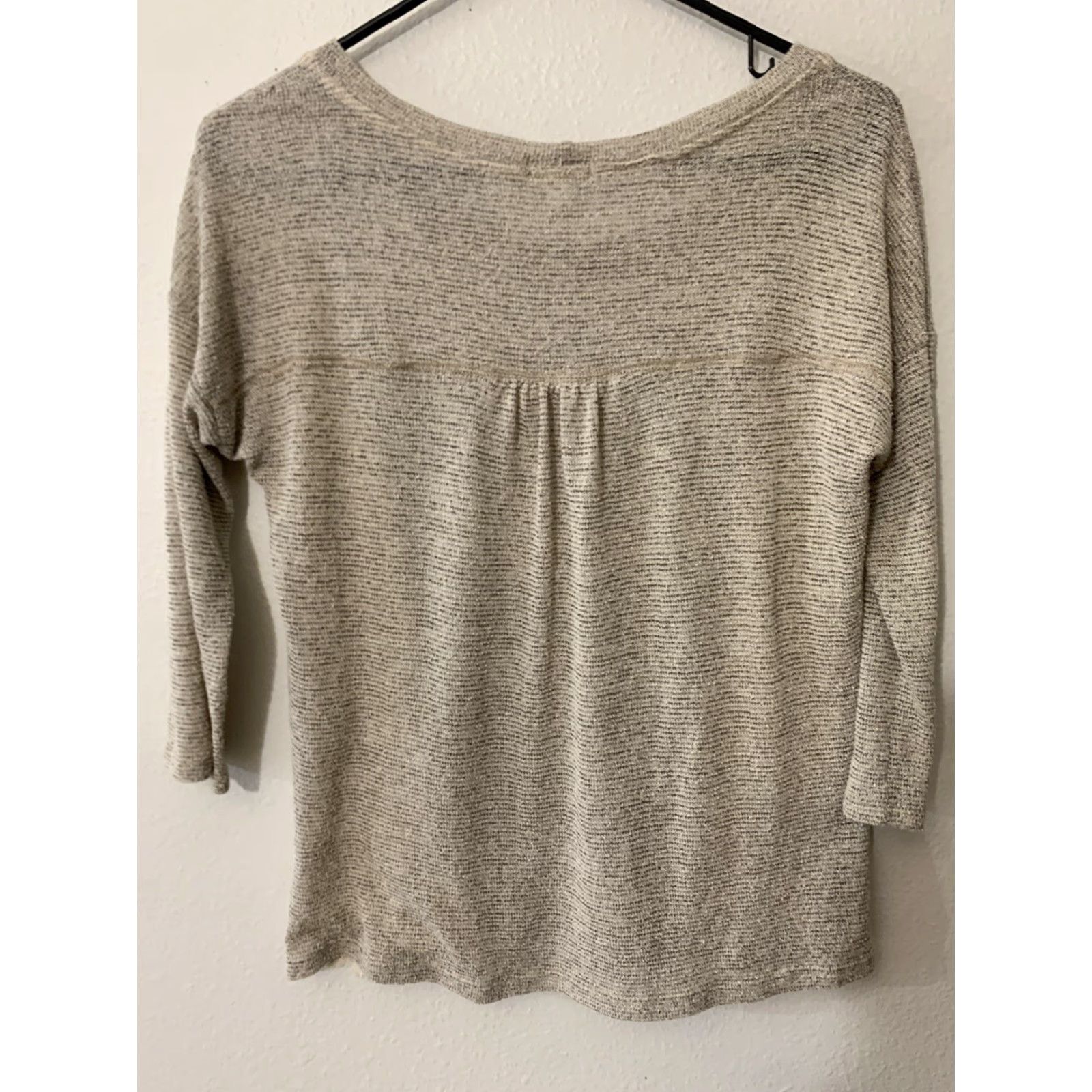 Vintage Charming Charlie Blouse 3/4 Sleeve Shark Bite Hem Gray Women Size S Size S / US 4 / IT 40 - 3 Thumbnail