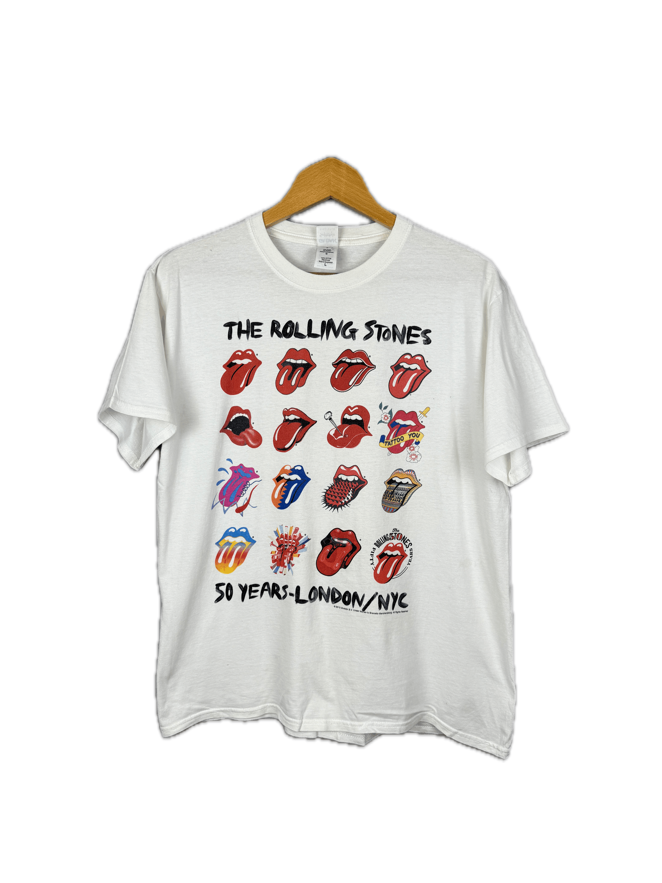 Band Tees × Vintage The Rolling Stones Vintage T Shirt 50 Years Tour London 2013 Size US L / EU 52-54 / 3 - 1 Thumbnail