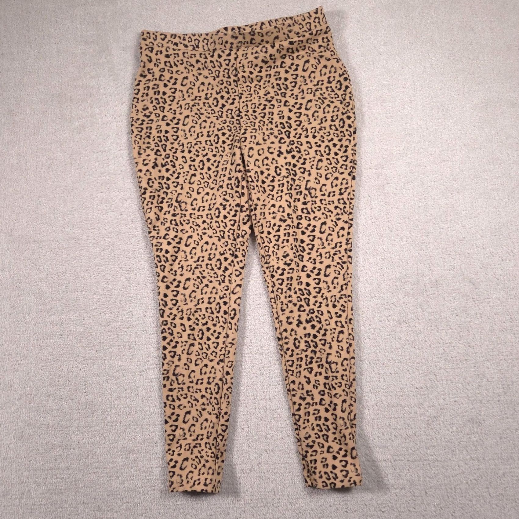 Vintage Chico's Pants Womens 8R Beige Animal Print Ponte Pull On Stretch Jegging Skinny Size 30" / US 8 / IT 44 - 2 Thumbnail