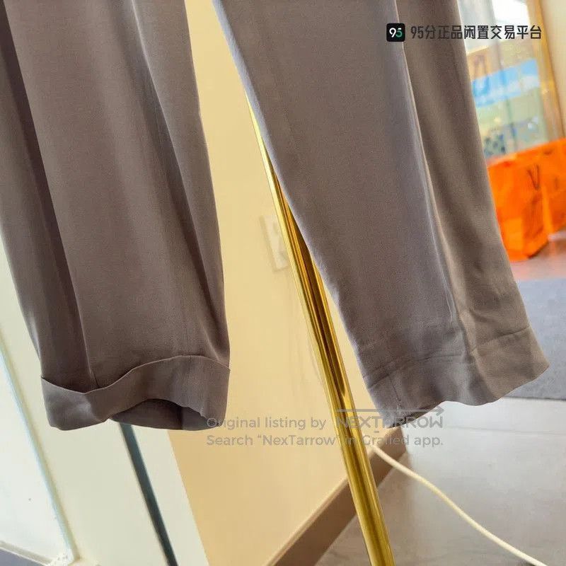 Loro Piana Loro Piana Unisex Gray Silk Drawstring Pants. Size US 42 / EU 58 - 6 Thumbnail
