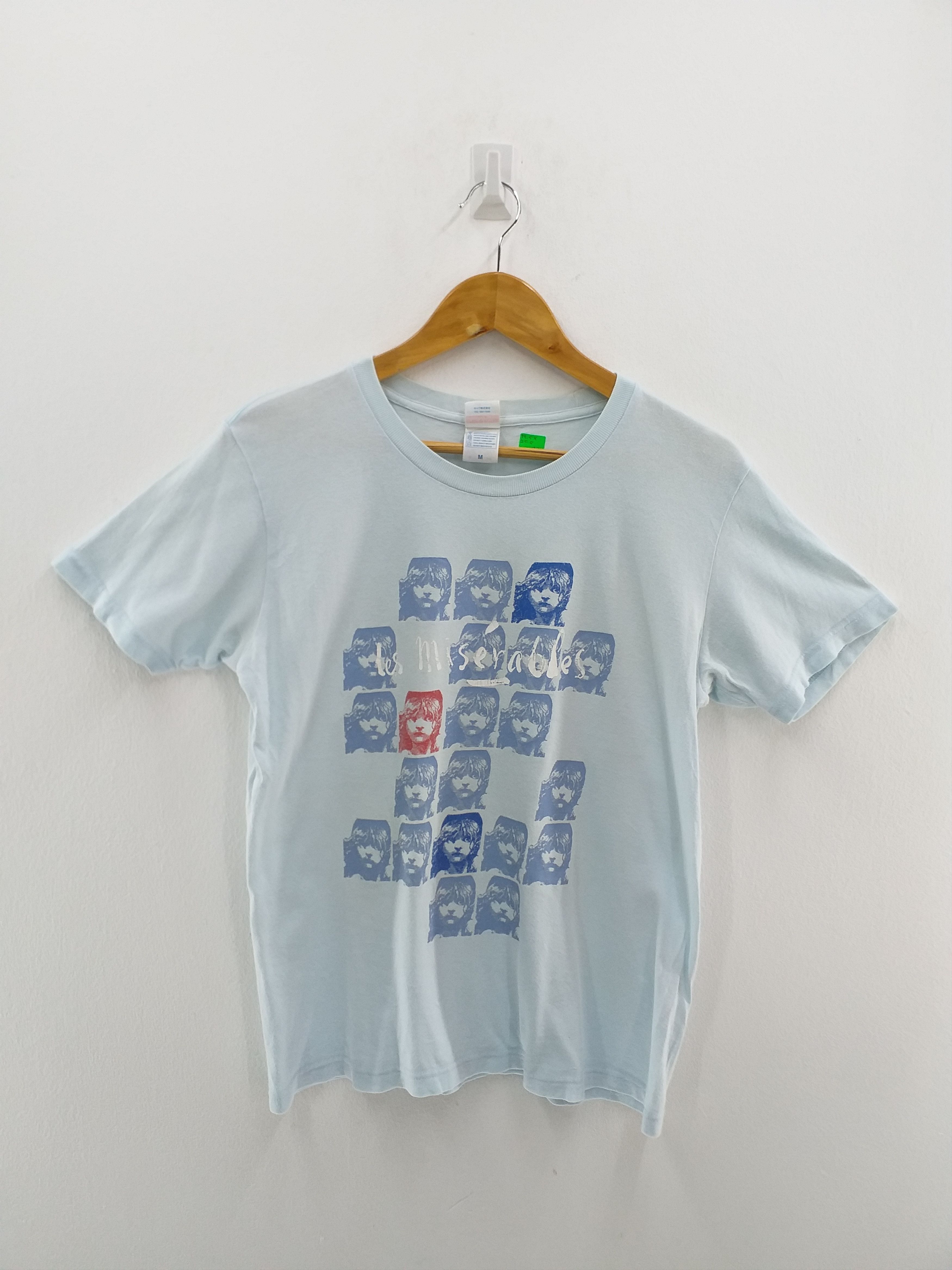 image of Movie x Vintage Les Miserables Medium T Shirt -A001 in Light Wash, Men's