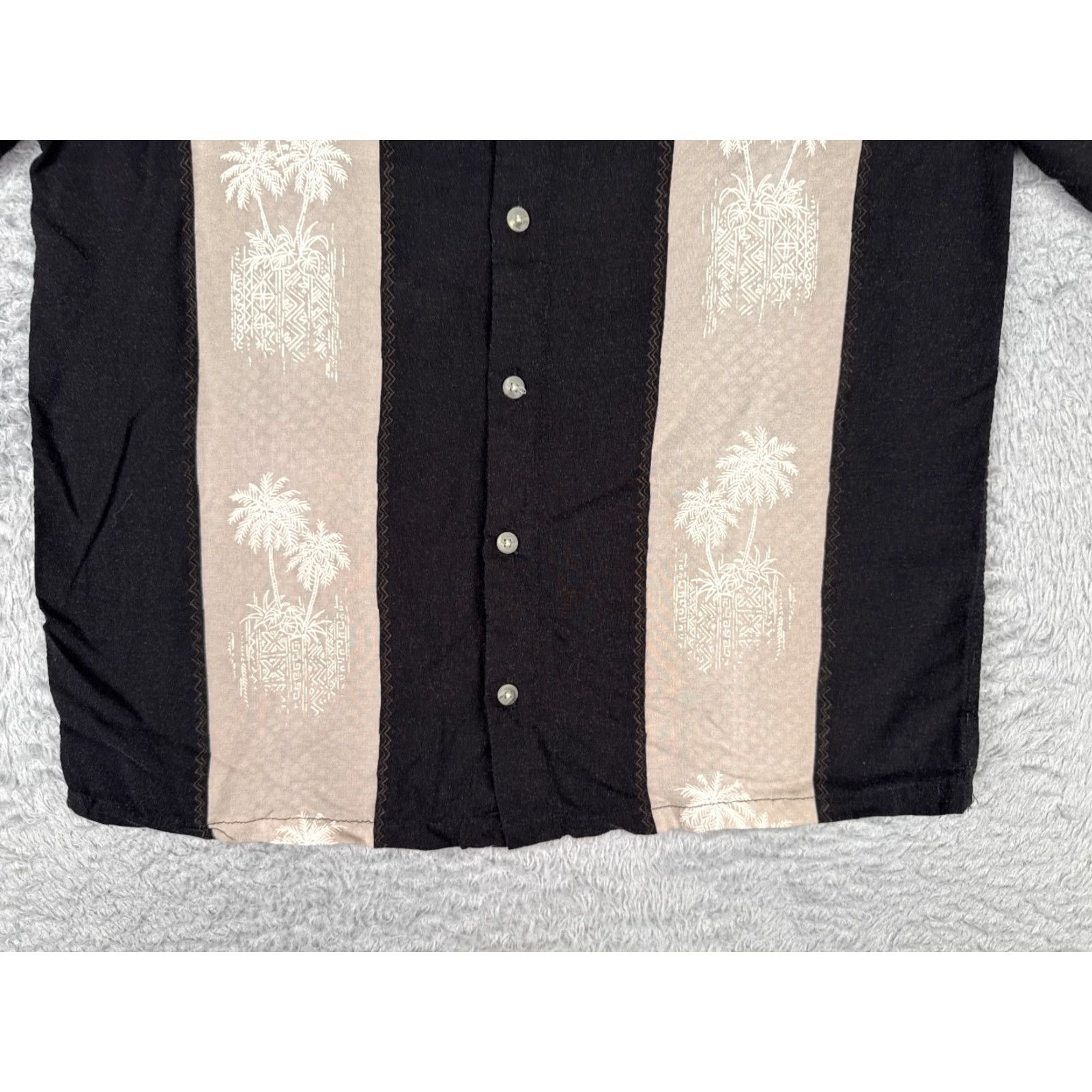 Croft & Barrow Croft & Barrow Shirt Men Small Black Beige Palm Tree Bowling Style 100% Rayon Size US S / EU 44-46 / 1 - 5 Thumbnail
