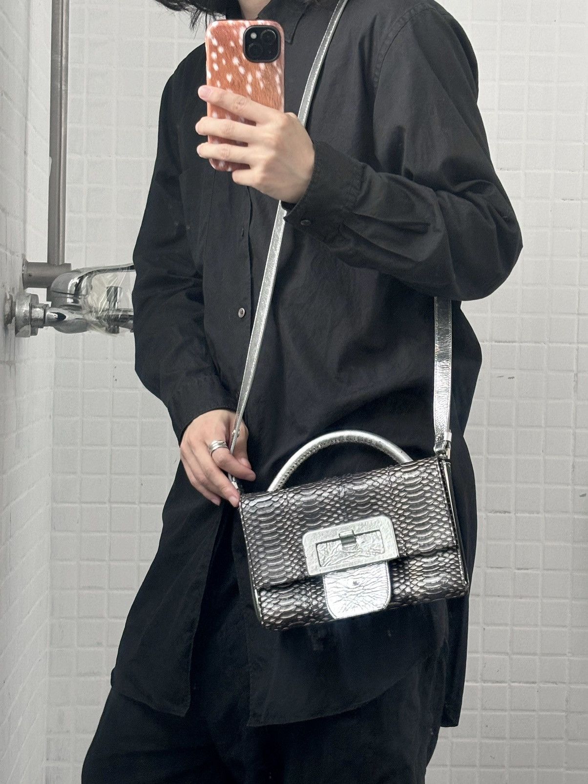 Maison Margiela Maison Margiela｜AW2016 Snakeskin Small Square Bag Size ONE SIZE - 3 Thumbnail