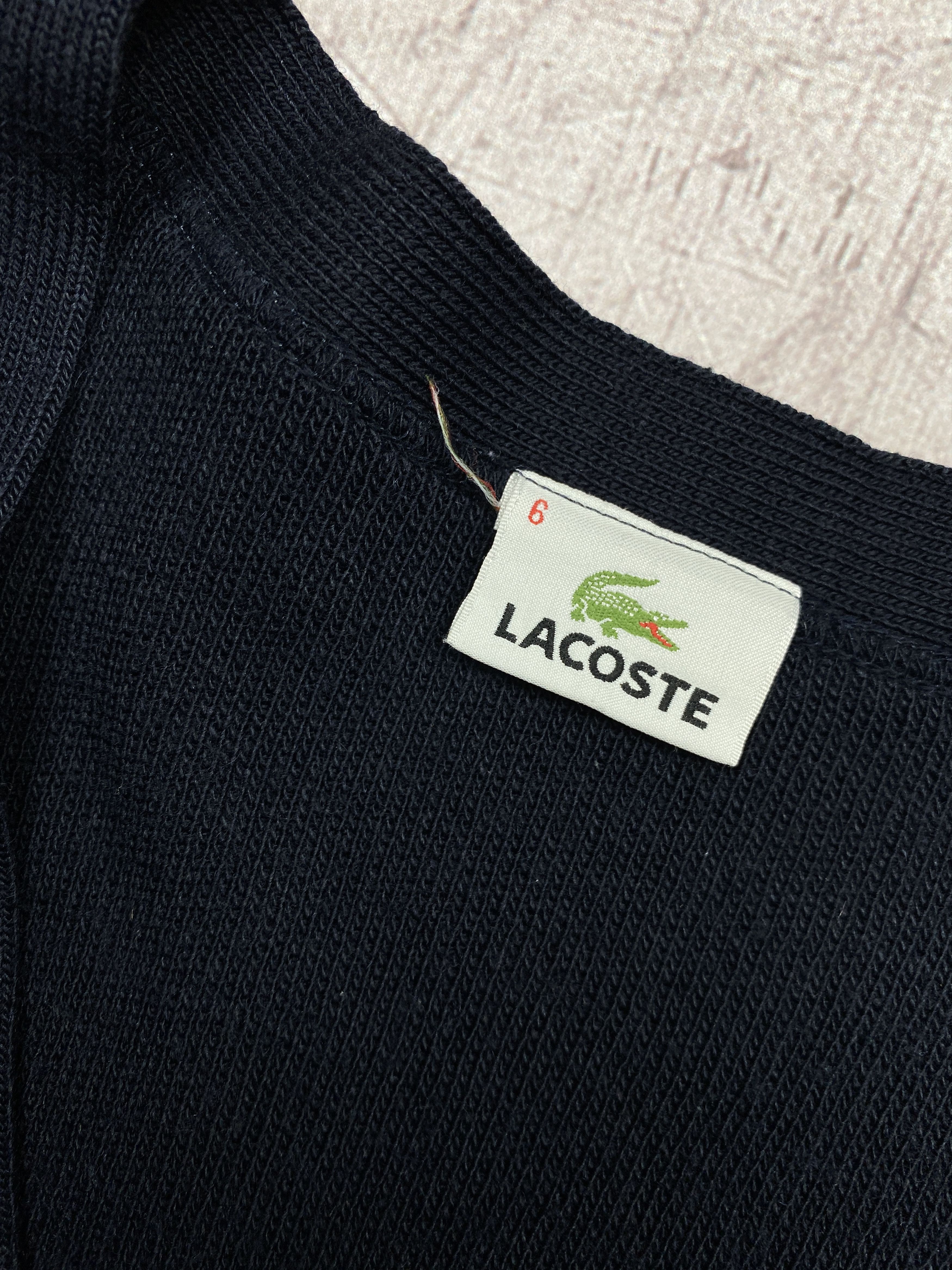 Lacoste × Vintage Lacoste Vintage Mens Cardigan Wool Knit Sweater Size US L / EU 52-54 / 3 - 4 Thumbnail