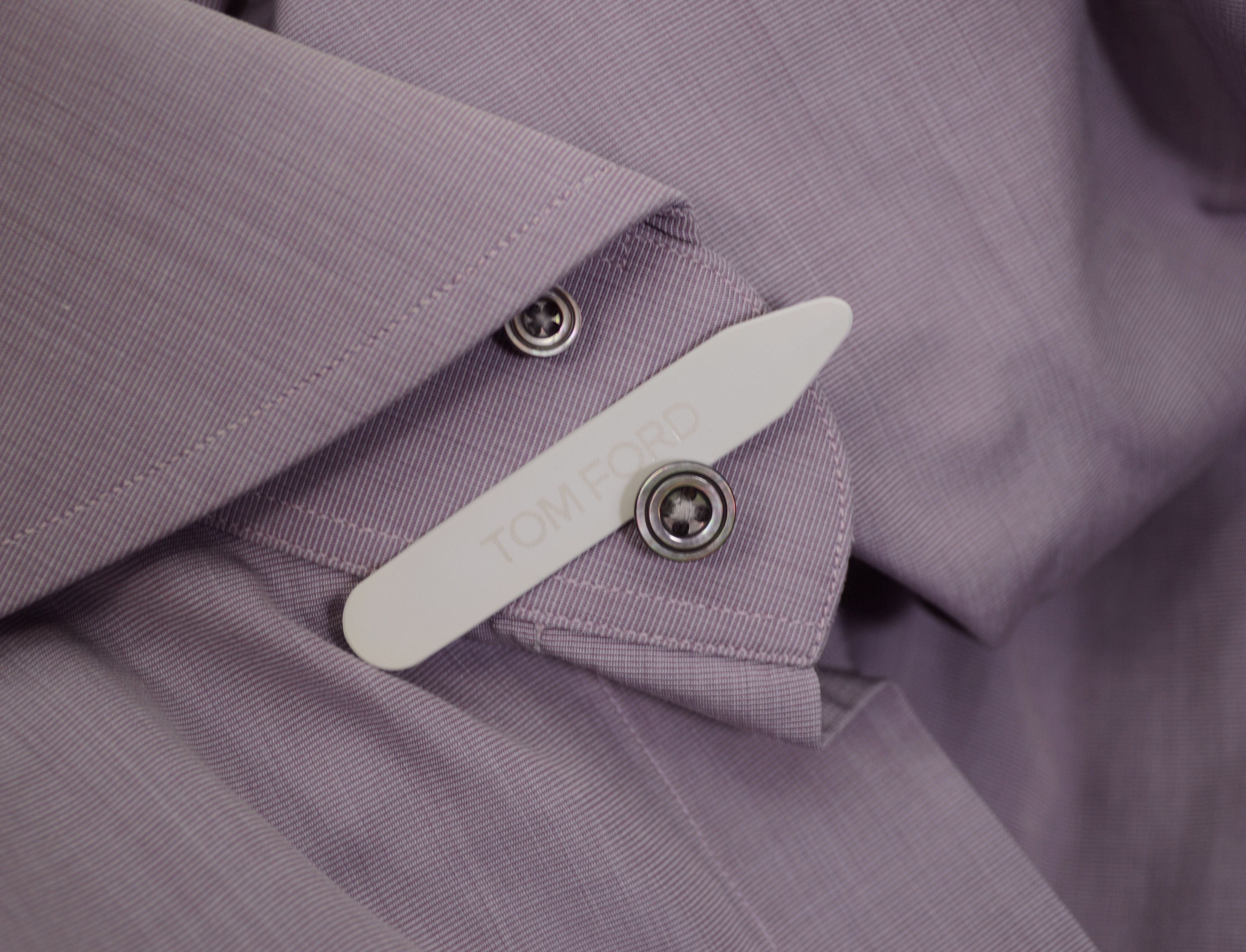 Tom Ford MTO Amazing Men's Tom Ford Shirt 48 Purple Cotton Italy Size US XXL / EU 58 / 5 - 6 Thumbnail