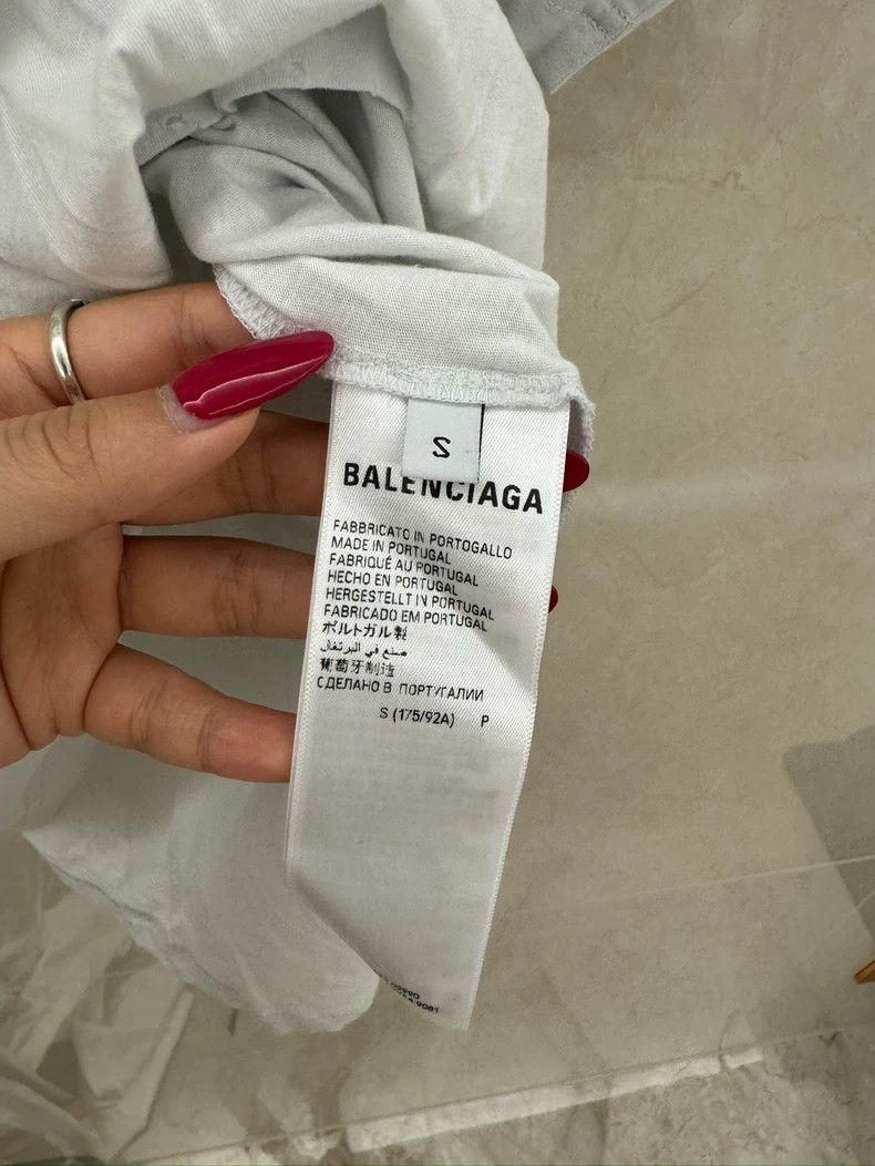 Balenciaga Balenciaga Embroidered logo ripped short sleeves at neckli Size US S / EU 44-46 / 1 - 4 Thumbnail