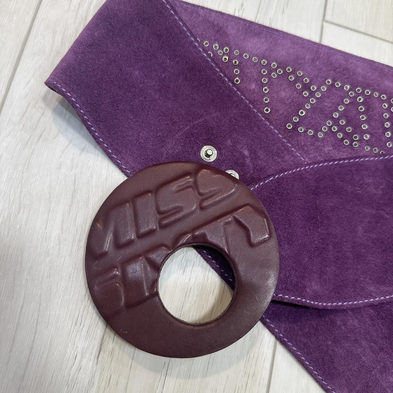 Miss Sixty VTG Y2K Miss Sixty Genuine Leather Suede Grommet Logo Belt Size ONE SIZE - 5 Thumbnail