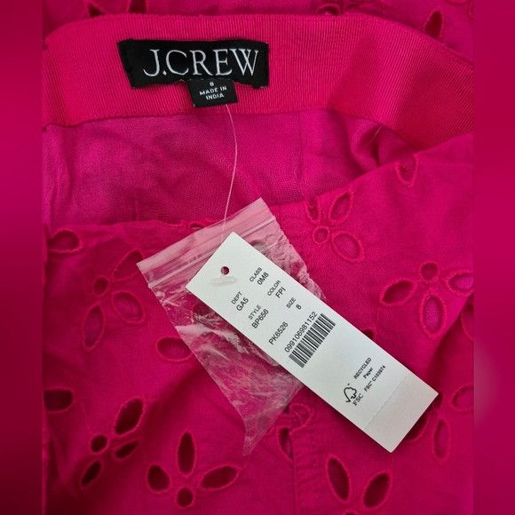J.Crew Button-Front Eyelet Skirt Floral Party Spring Summer Travel Size 27" / US 4 / IT 40 - 11 Thumbnail
