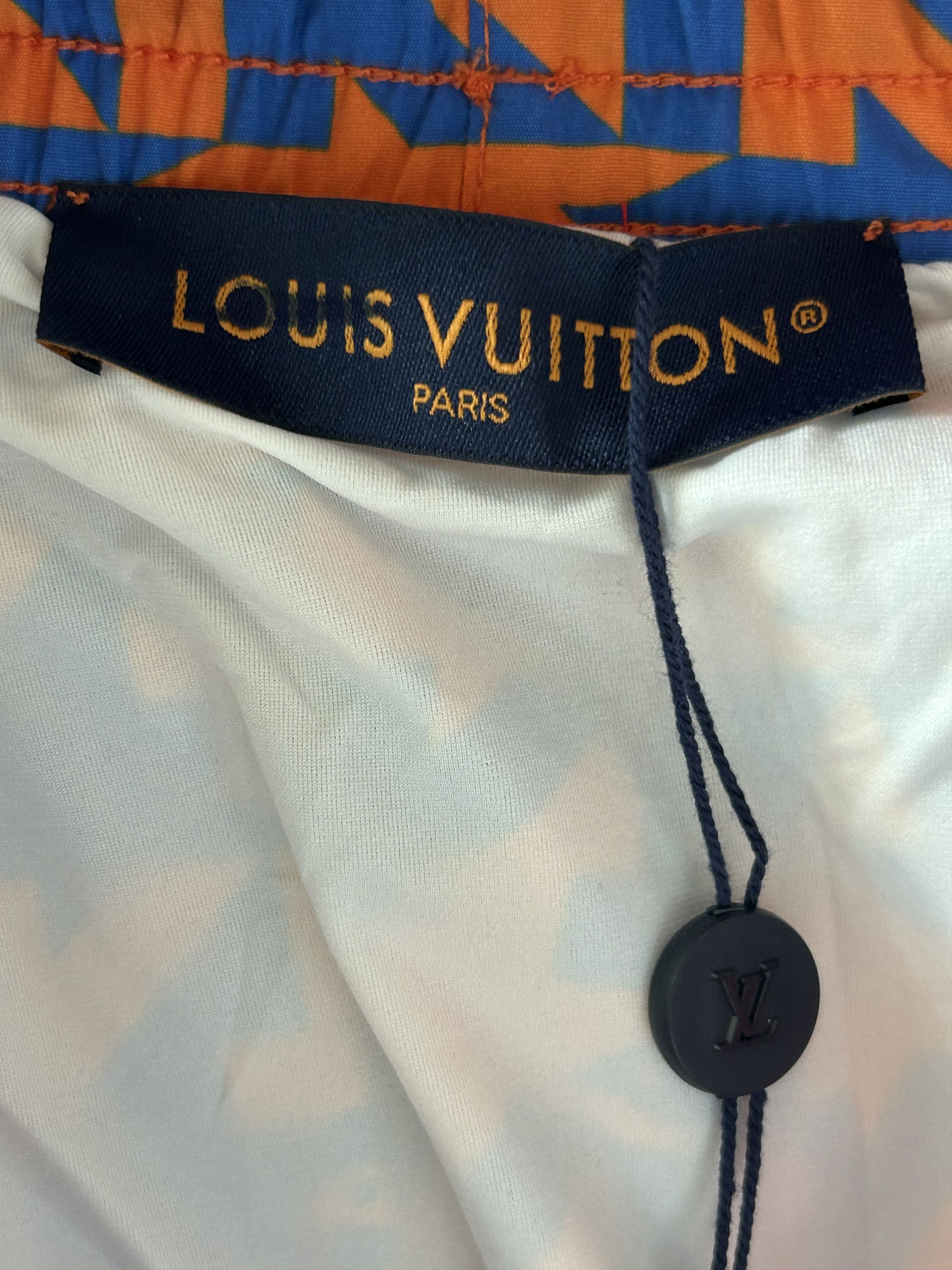 Louis Vuitton Louis Vuitton Blue & Orange Dove Print Swimshorts Size US 30 / EU 46 - 3 Thumbnail