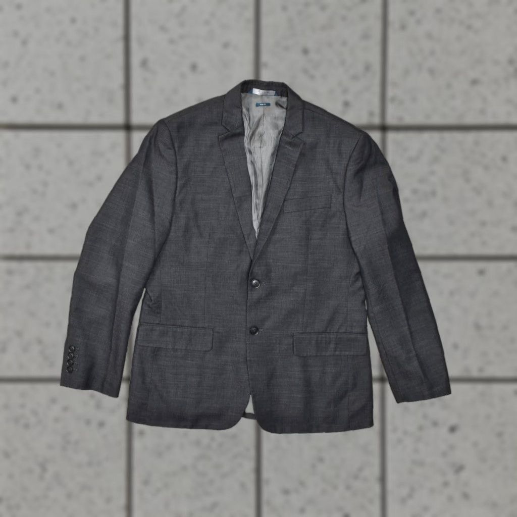 Perry Ellis Perry Ellis Sport Coat Jacket 2-Button Notch Lapel Gray Micro-Twill Slim Fit 42 Short Lined Men Size US 42 / EU 58 - 1 Thumbnail
