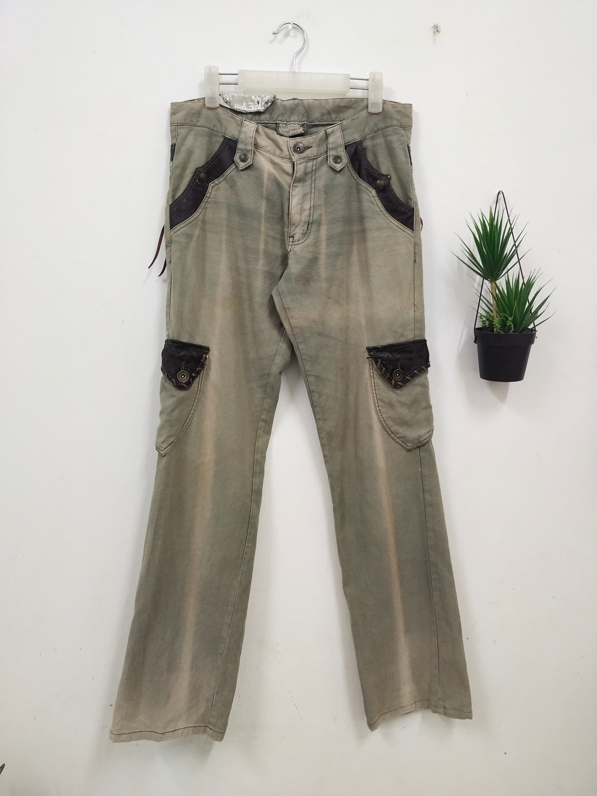 Japanese Brand Distressed KAPITAL inspired Cargo pant army Japan brand Size US 34 / EU 50 - 7 Thumbnail