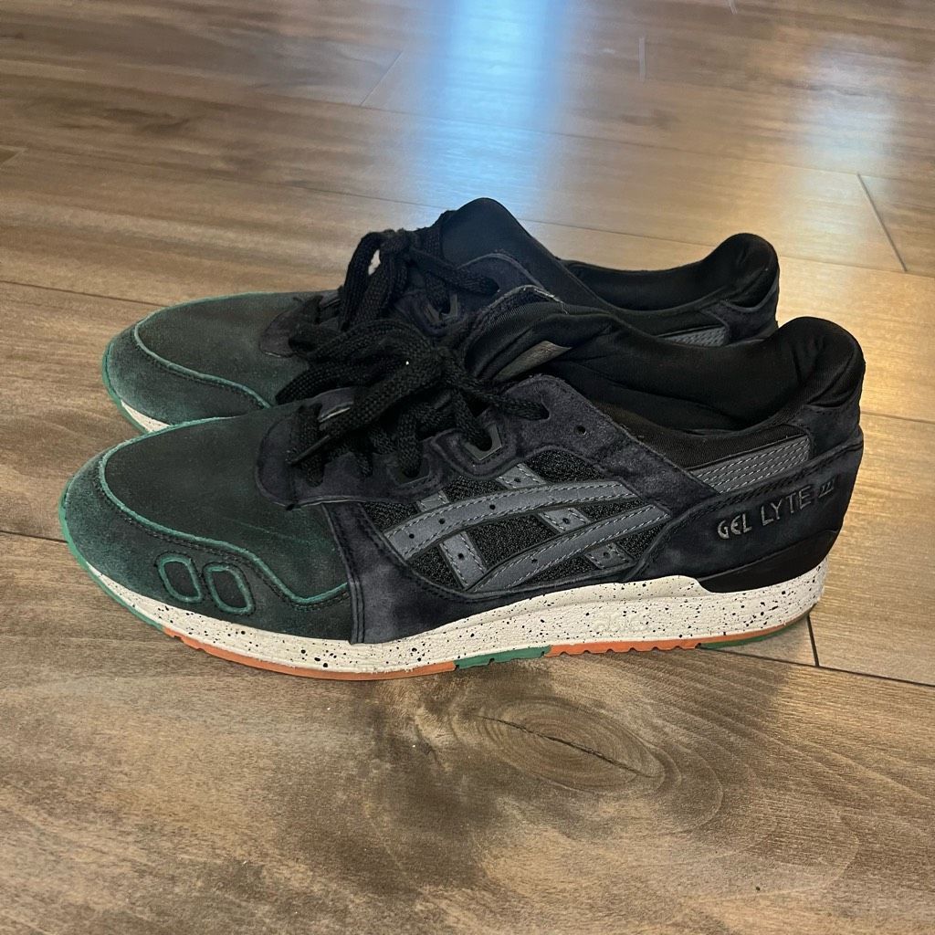 Asics Asics Gel Lyte 3 Black/ Green Casual Sneaker Men 10 Size US 10 / EU 43 - 5 Thumbnail