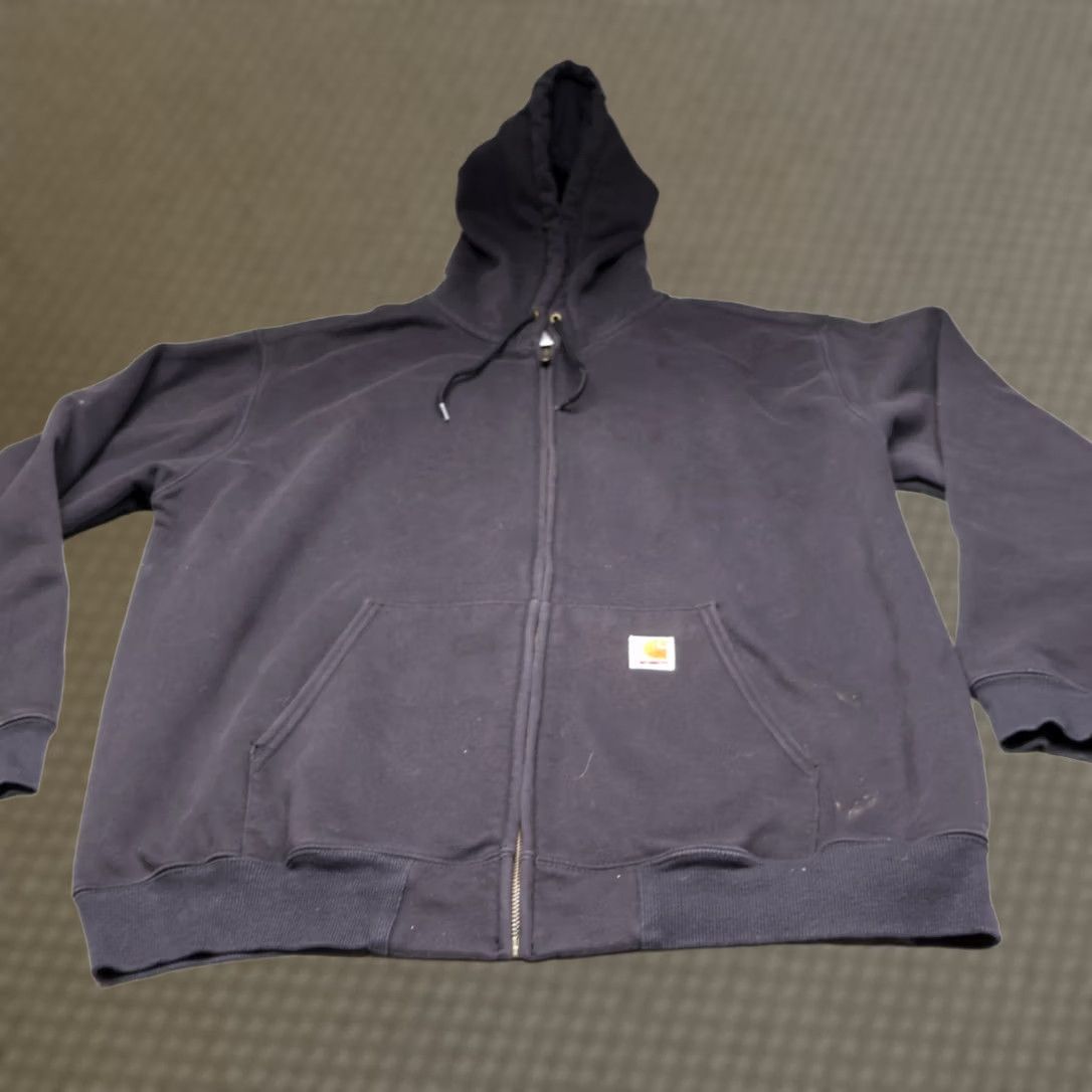 Carhartt Carhartt Hoodie Mens XL Black Heavy Weight Full Zip Work Sweatshirt Fleece Lined Size US XL / EU 56 / 4 - 1 Thumbnail