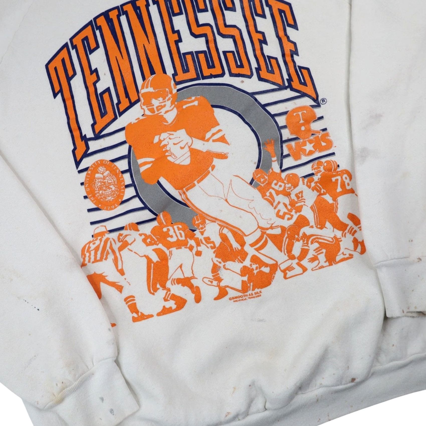 Vintage VINTAGE University of Tennessee Mens XL Graphic Sweatshirt White Size US XL / EU 56 / 4 - 3 Thumbnail