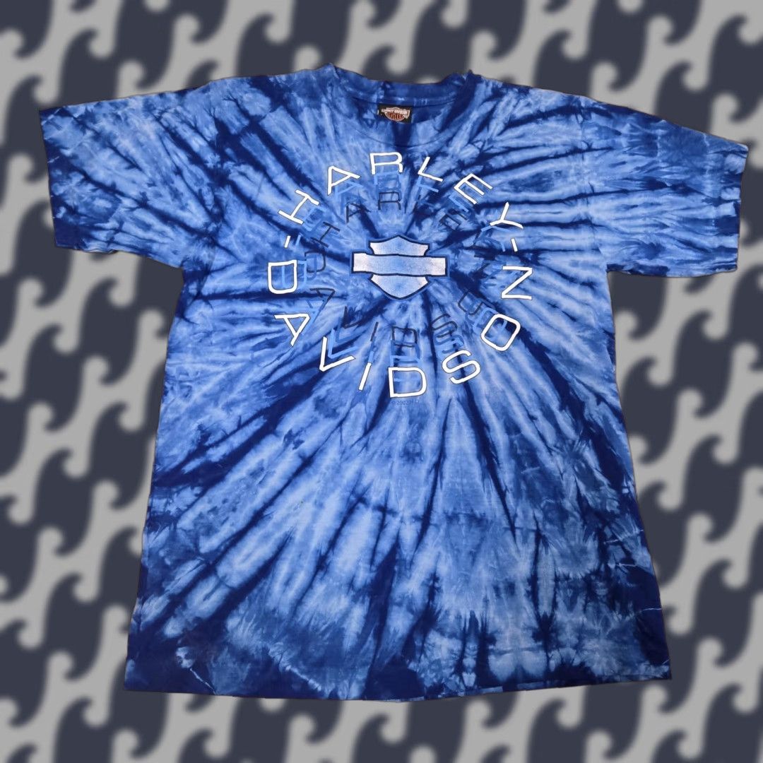 Harley Davidson VINTAGE Harley-Davidson Shirt Mens Small Blue Tie Dye Sturgis South Dakota 2002 Size US S / EU 44-46 / 1 - 1 Thumbnail