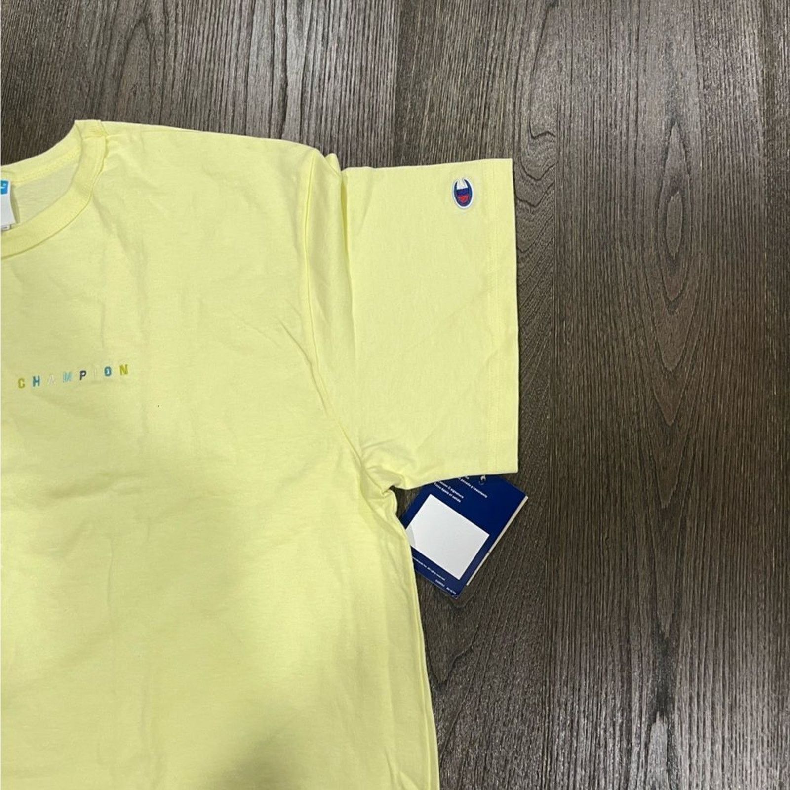 Champion NWT Champion Yellow Embroidered Graphic Crop Top - Size 2X Size XXL / US 16-18 / IT 52-54 - 3 Thumbnail