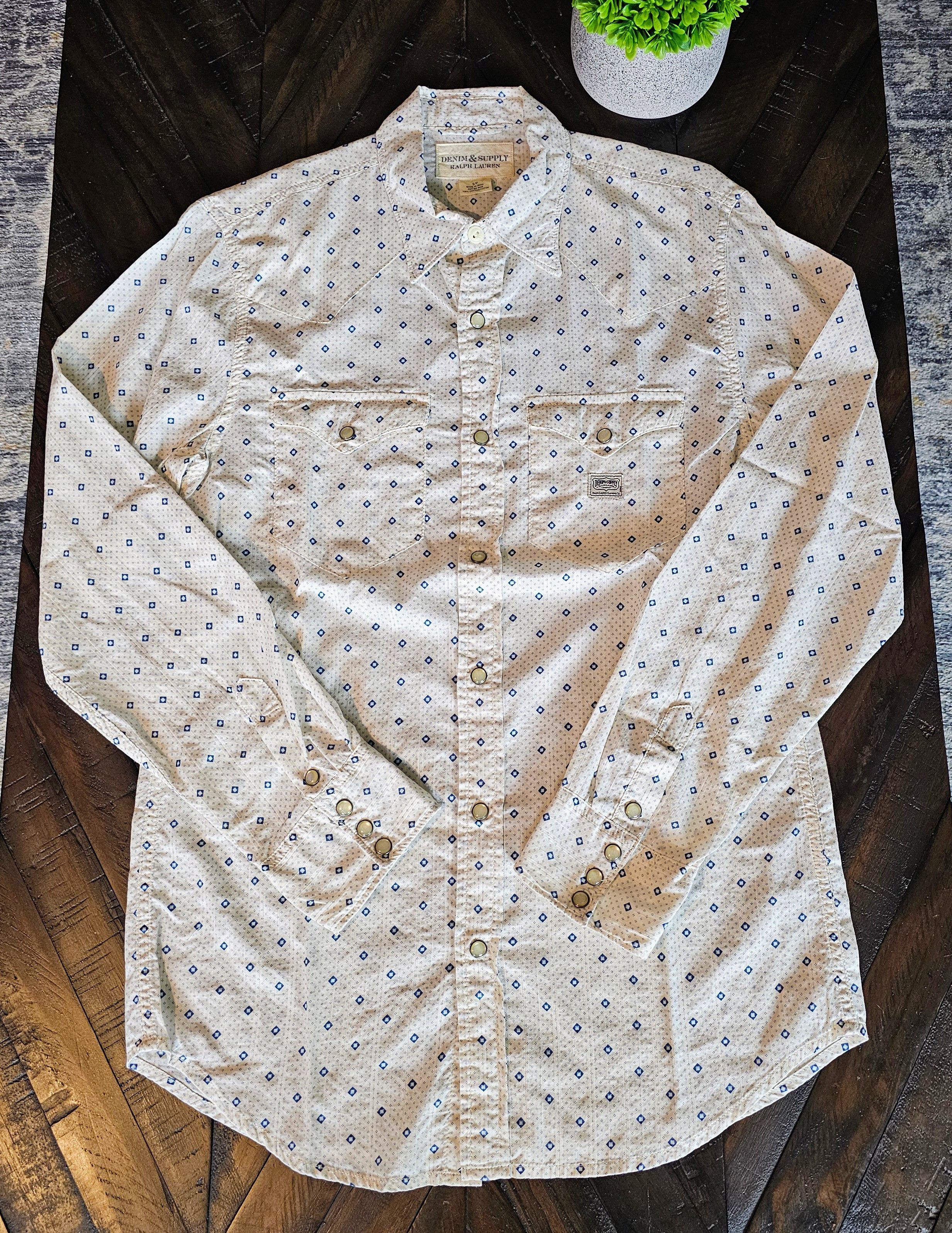 Denim & Supply Ralph Lauren Denim & Supply Ralph Lauren Western Pearl Snap Men's Sm Size US S / EU 44-46 / 1 - 1 Thumbnail