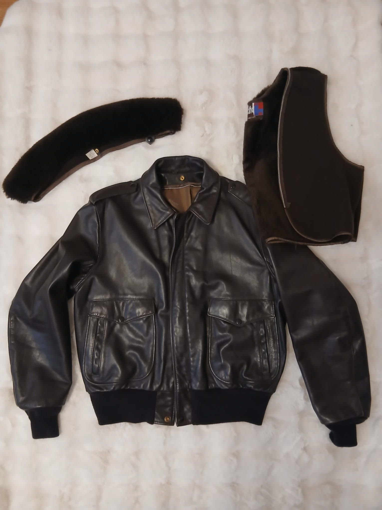 Schott Schott NYC 184SM "Naked Cowhide" 4-in-1 - Made in USA - 44 Size US L / EU 52-54 / 3 - 2 Thumbnail