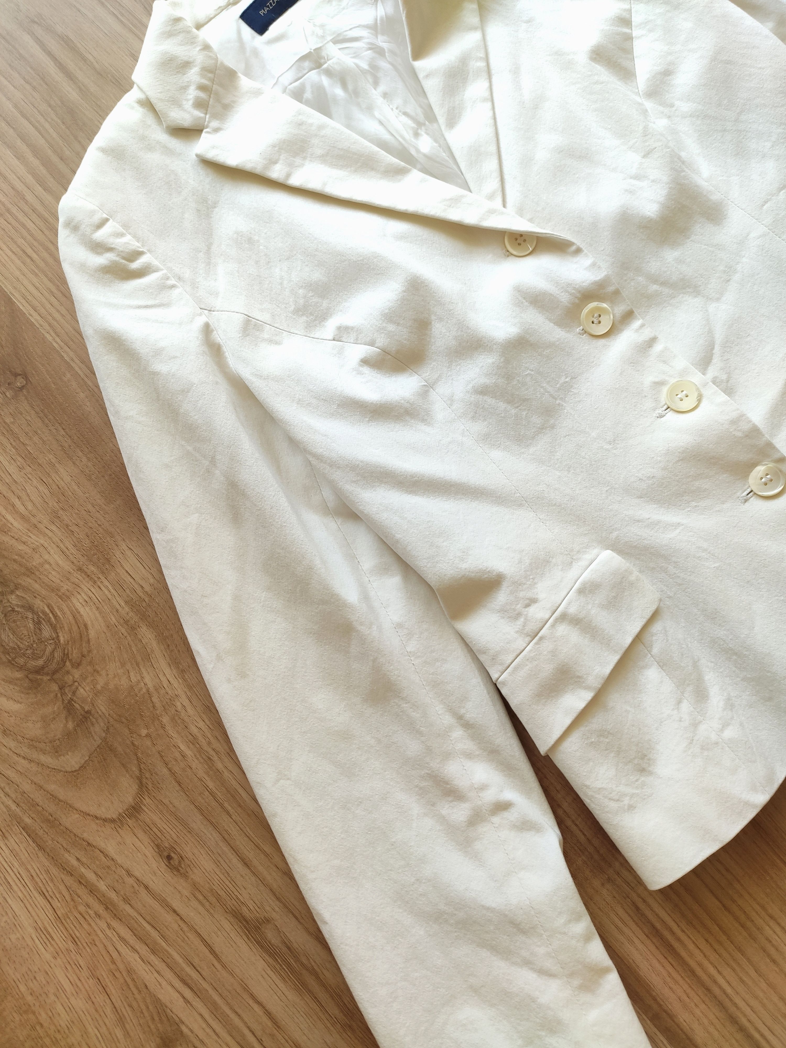 Designer × Piazza Sempione Piazza Sempione women blazer jacket old money white Size L / US 10 / IT 46 - 5 Thumbnail