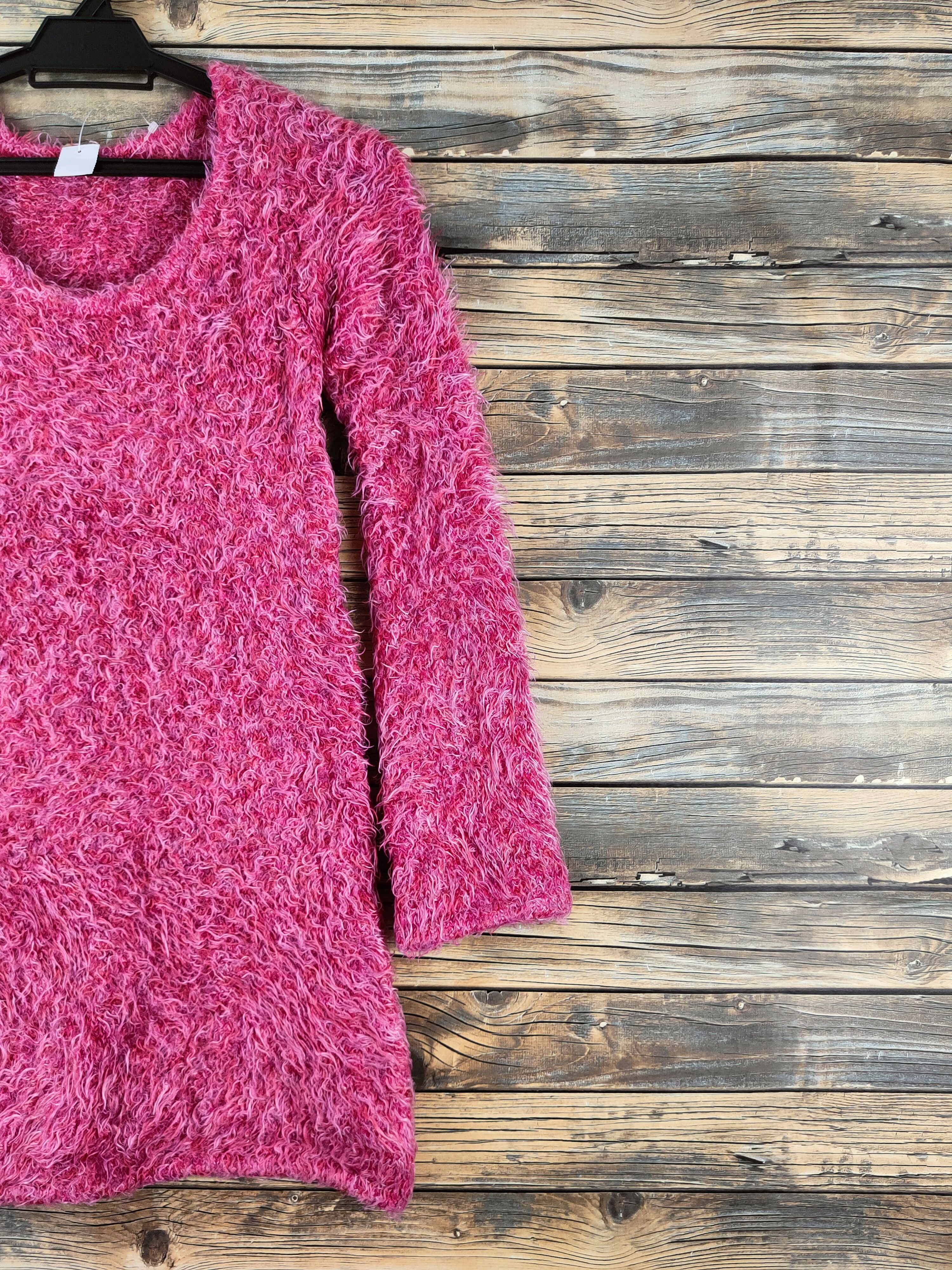 Japanese Brand DL Free's Shop Red Fur Mohair Knitwear #46-535 Size M / US 6-8 / IT 42-44 - 5 Thumbnail