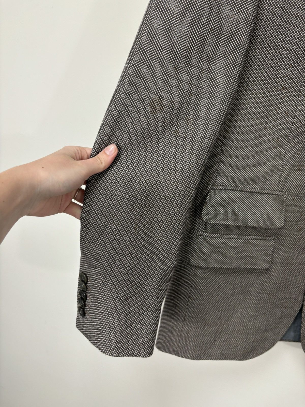 Suitsupply Suitsupply Men’s Micro Check Wool Blazer Jacket Sport Coat Size 38R - 22 Thumbnail