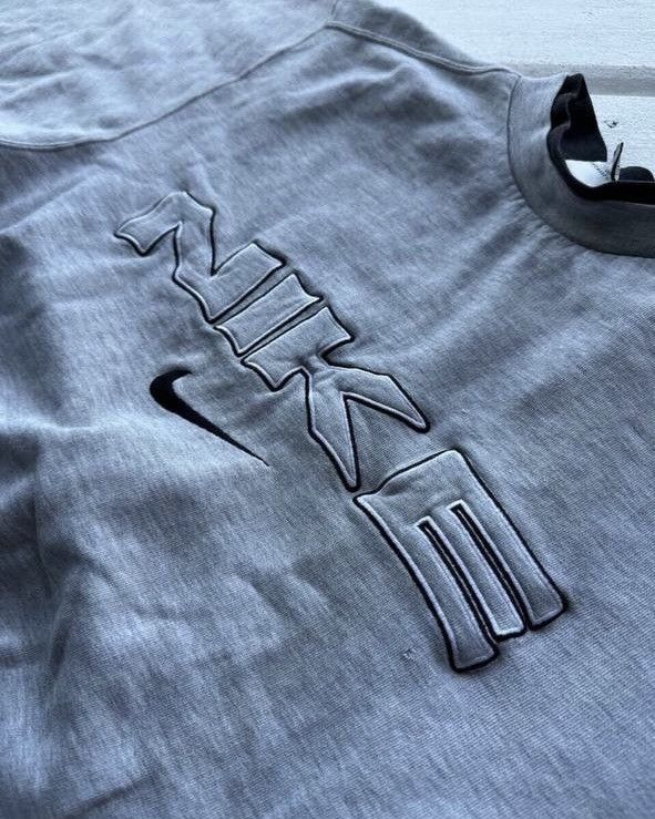 Nike GRAIL🚨90s Nike Big Logo Swoosh Oversized Sweatshirt y2k rare Size US S / EU 44-46 / 1 - 8 Thumbnail