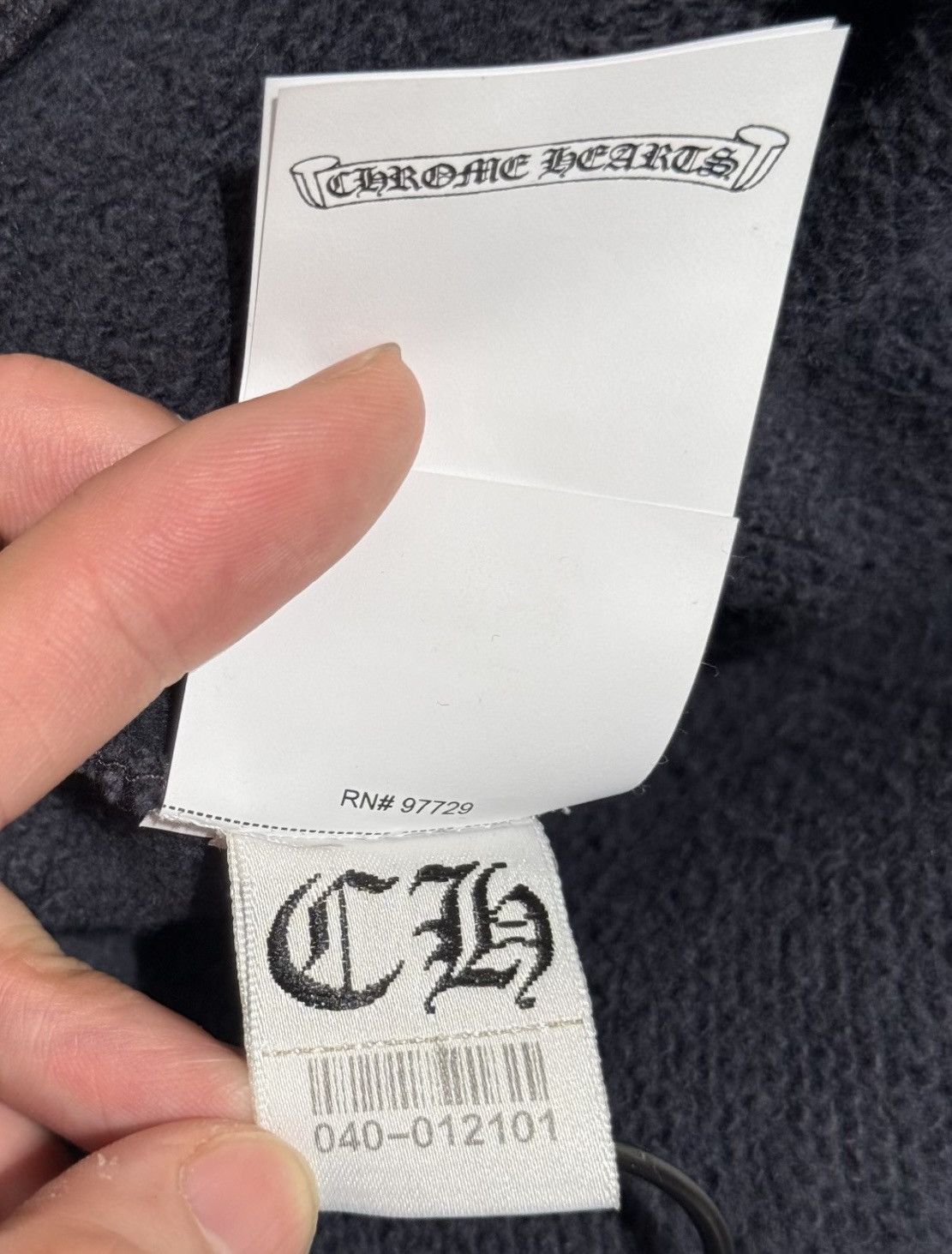 Chrome Hearts Chrome Hearts XL Triple Cross Leather Patches Navy Hoodie Size US XL / EU 56 / 4 - 9 Thumbnail