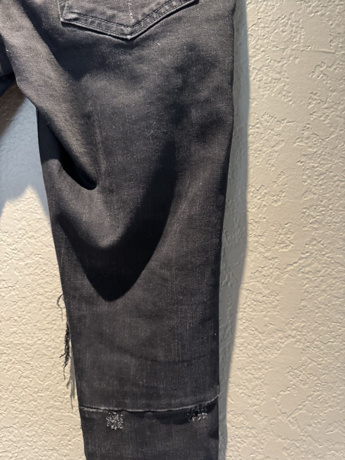 Crysp Denim Crysp Denim Distressed Black Thrashed Zippee Skinny Jeans Size US 30 / EU 46 - 13 Thumbnail